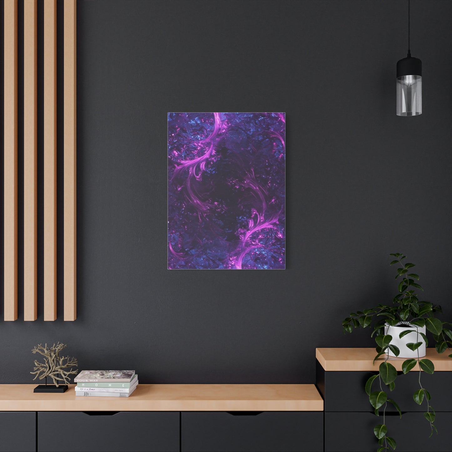 Abstract Purple Fractal Canvas Print - Artistic Wall Décor
