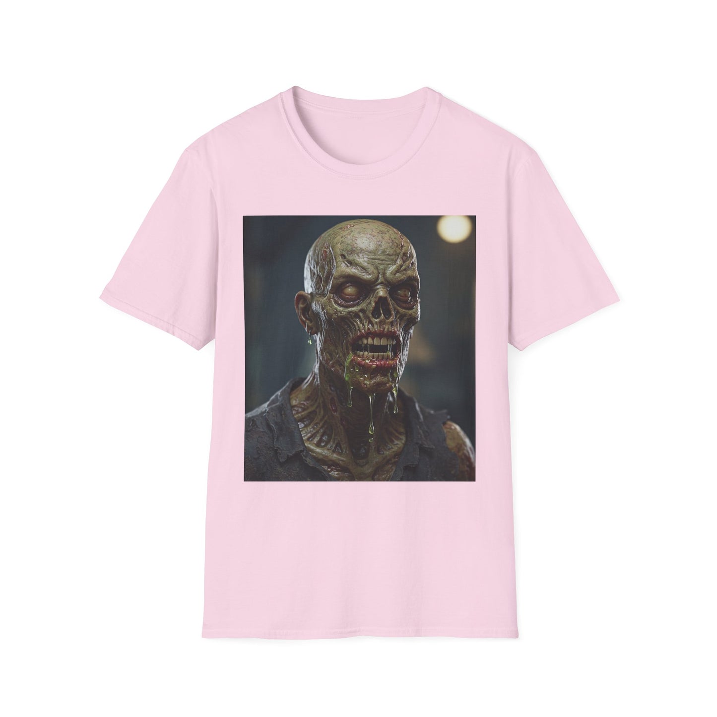 Unisex Softstyle Zombie Graphic Tee - Perfect for Halloween and Horror Fans