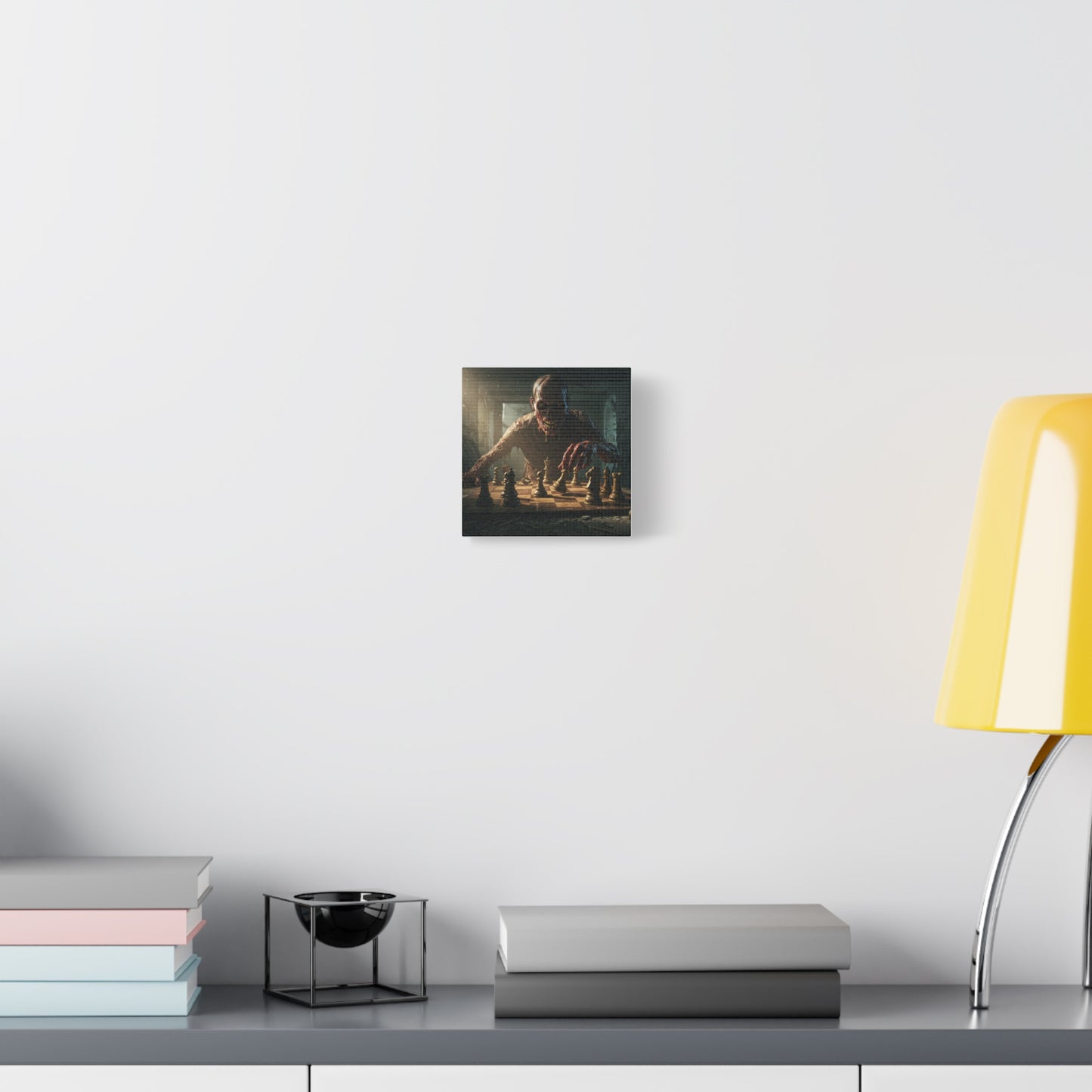 Zombie Chess Matte Canvas Wall Art for Horror Lovers
