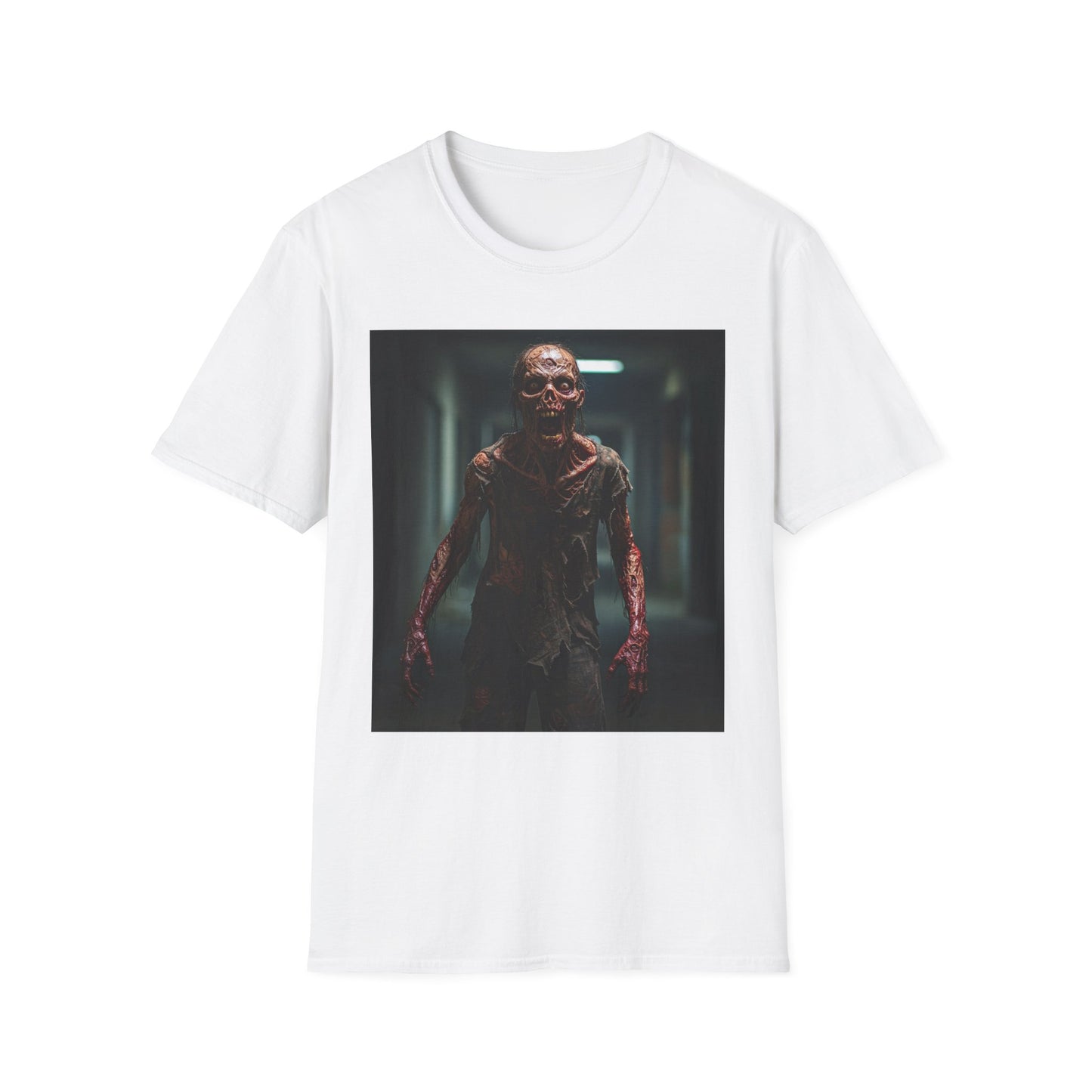 Apocalyptic Portrait Tee, bold, decaying zombie graphic