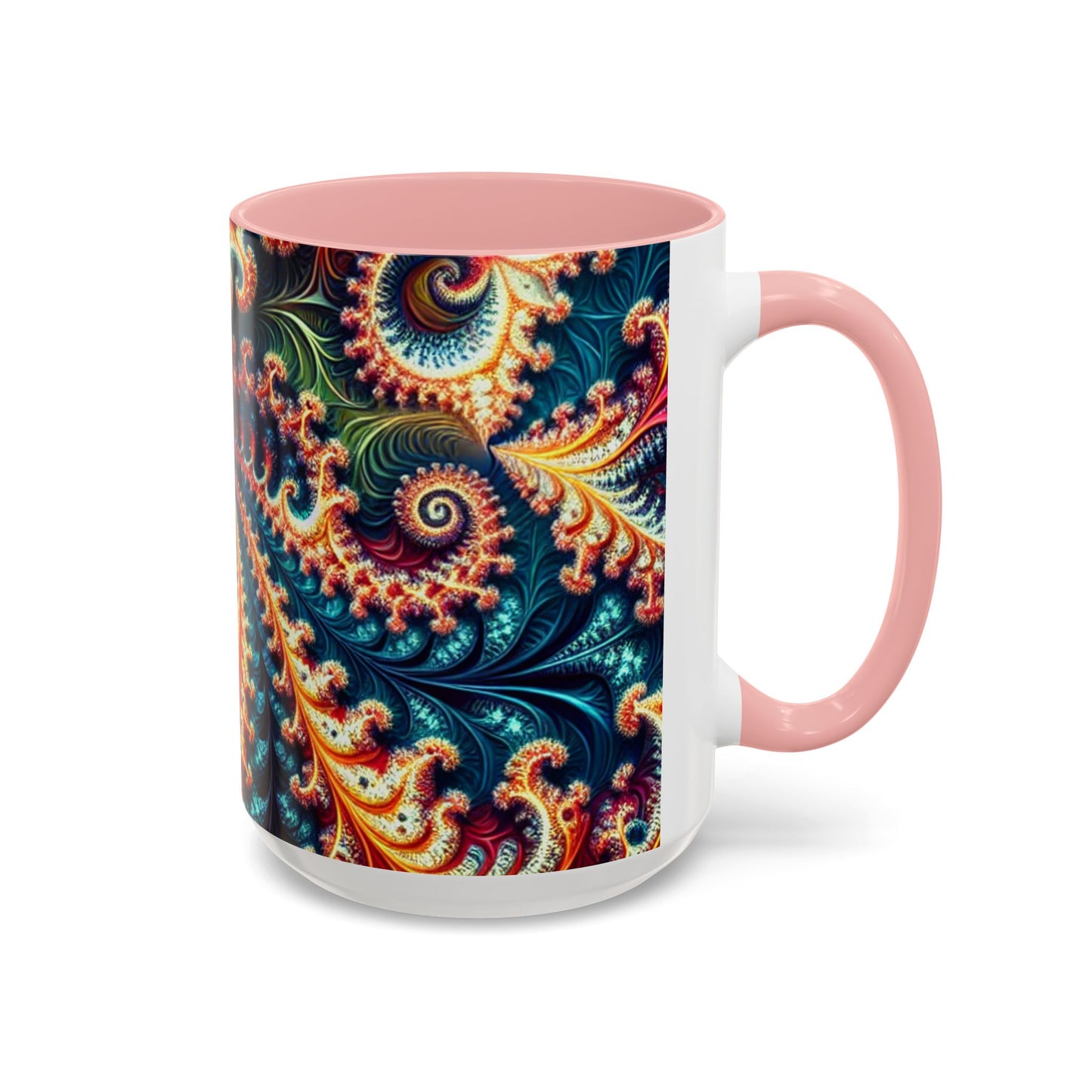 Vibrant Swirl Accent Coffee Mug - 11oz & 15oz