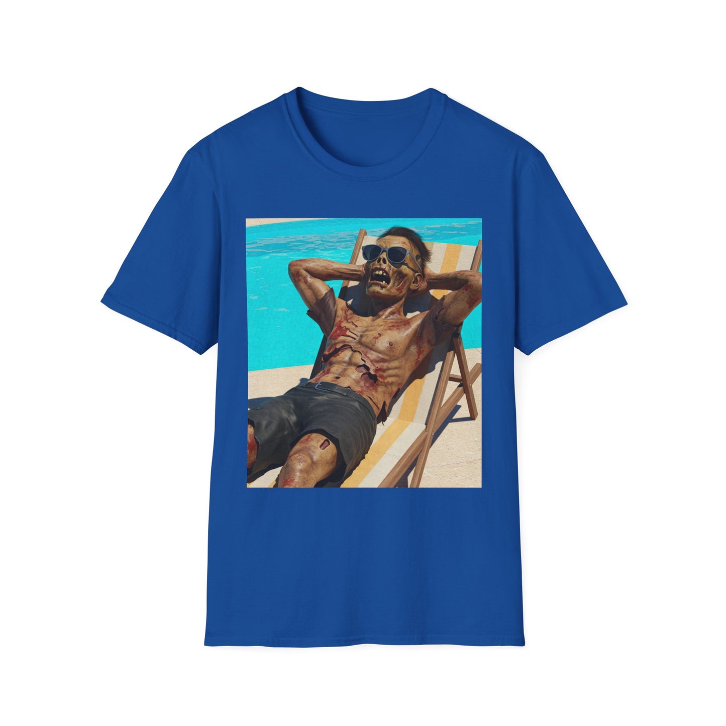 Zombie Relaxation Unisex Softstyle T-Shirt - Perfect for Halloween and Casual Outings