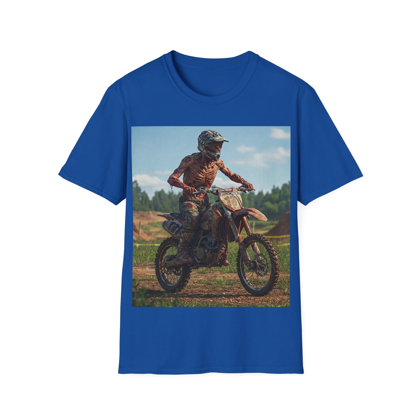 UK - Motorcycle Apocalyptic Portrait Tee, bold, decaying zombie graphic