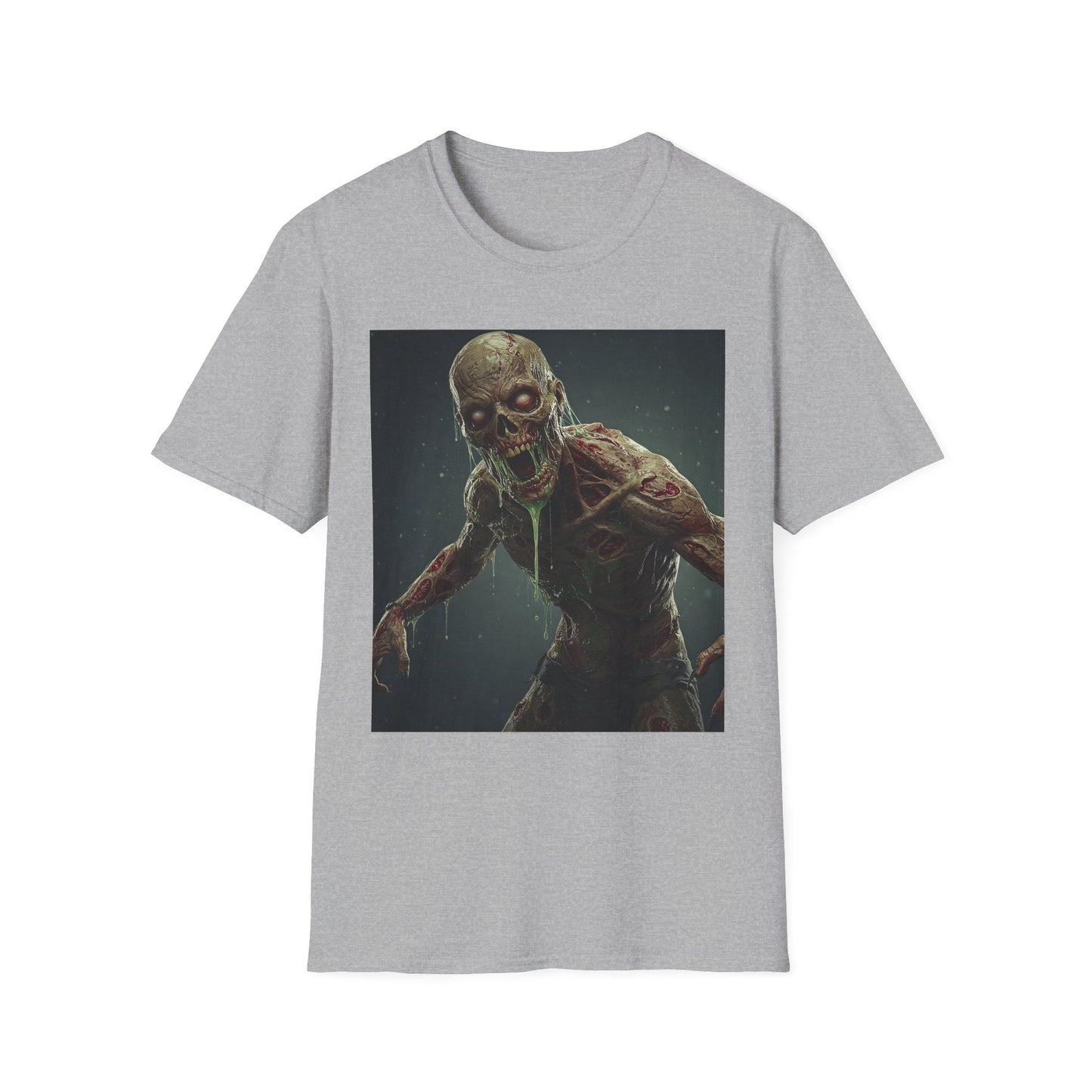 Apocalyptic Portrait Tee, bold, decaying zombie graphic