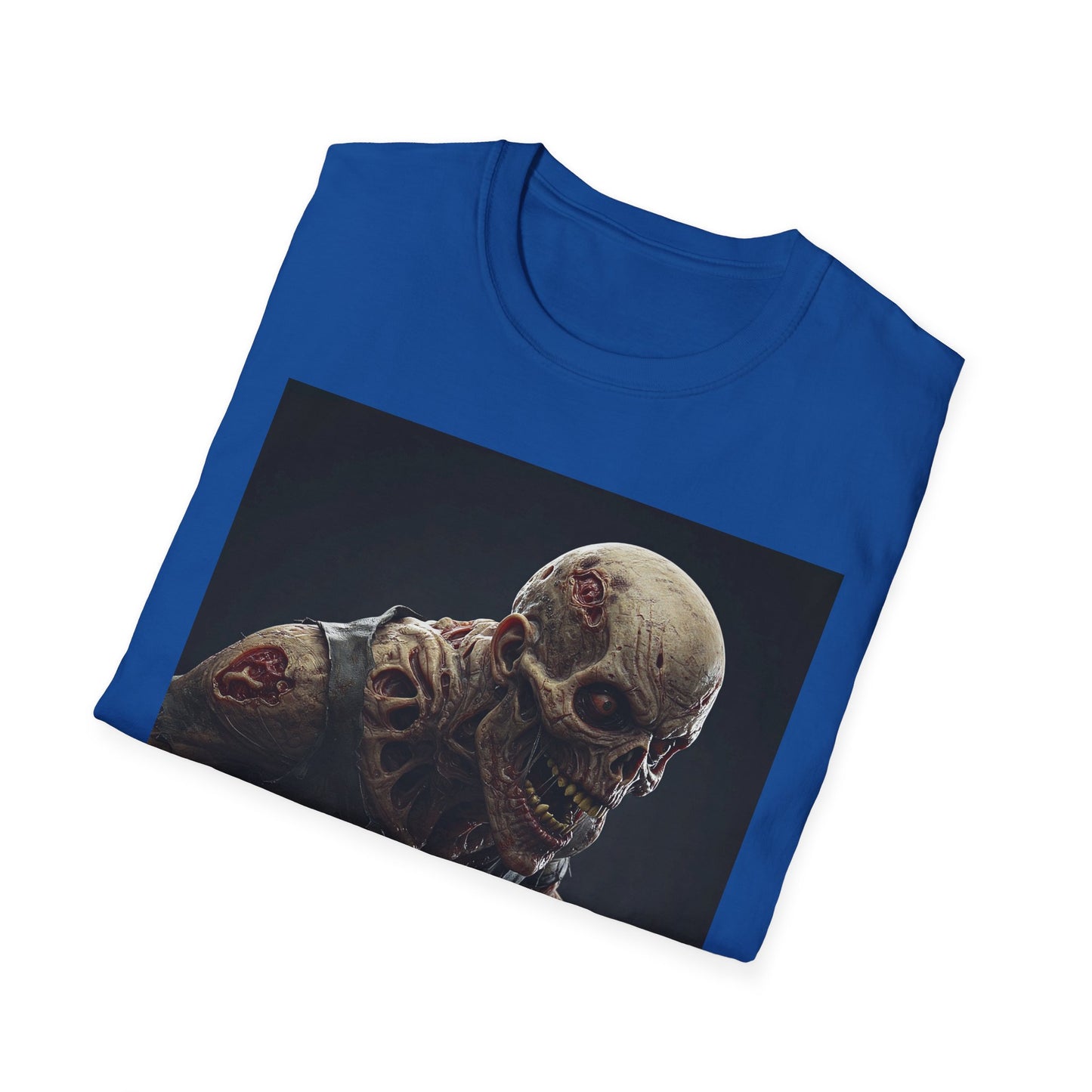 Creepy Skeleton Graphic Unisex Softstyle T-Shirt - Perfect for Halloween & Horror Fans