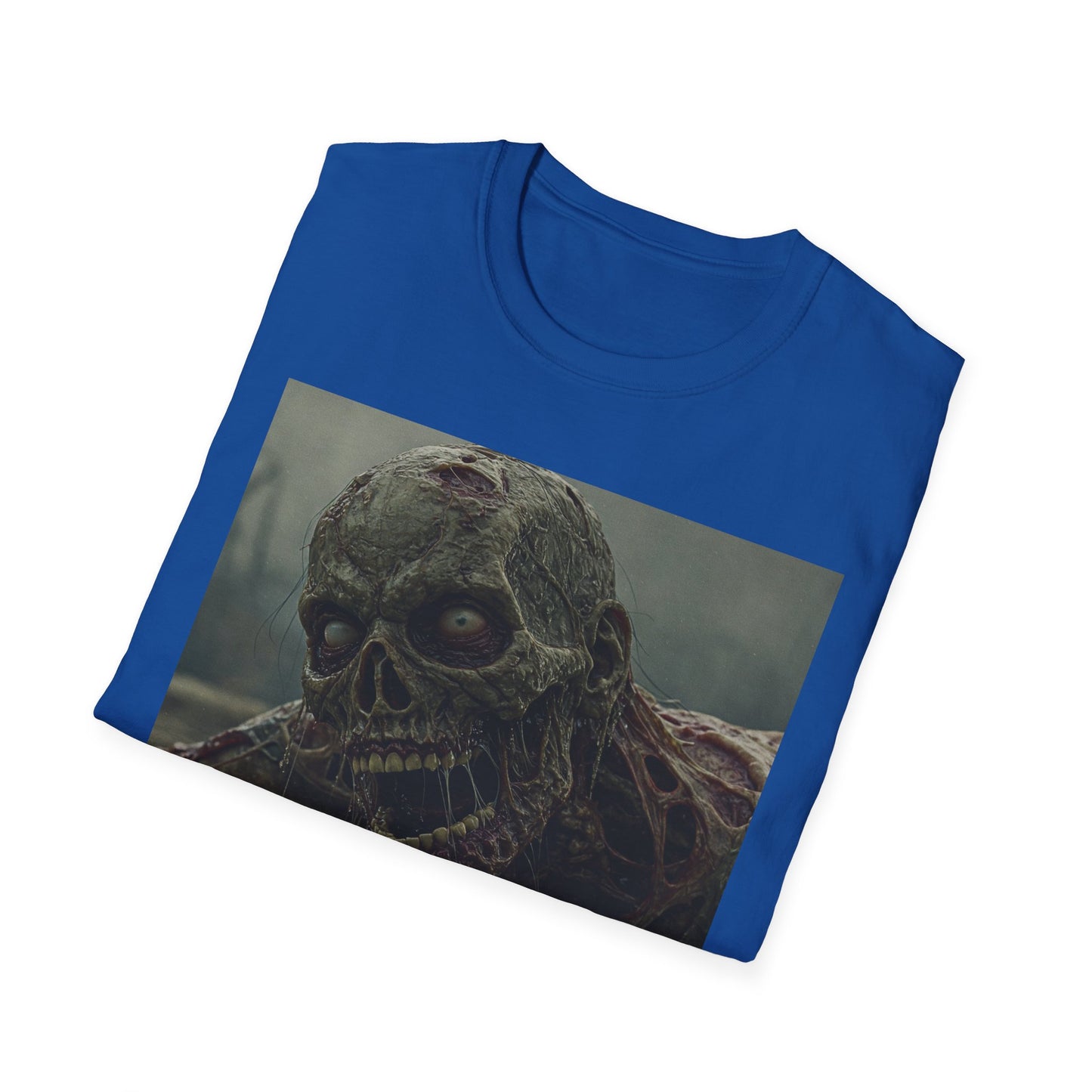 Creepy Skeleton Unisex Softstyle T-Shirt - Perfect for Halloween and Horror Fans