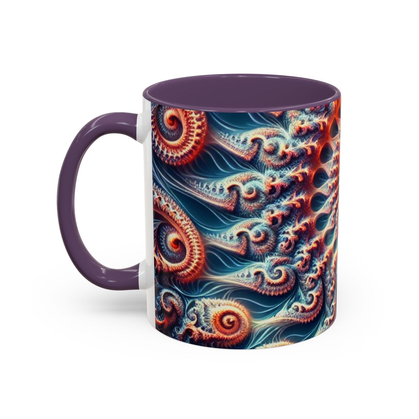 UK - Fractal Art Accent Coffee Mug - Vibrant Design for Home or Office