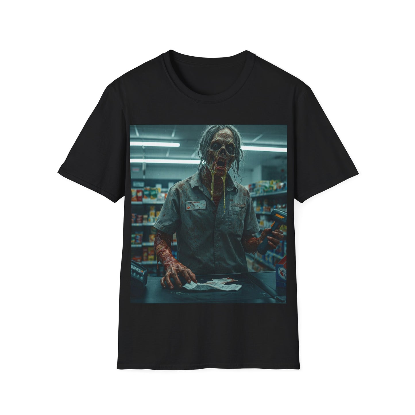 UK - Horror Fan Apocalyptic Portrait Tee, bold, decaying zombie graphic