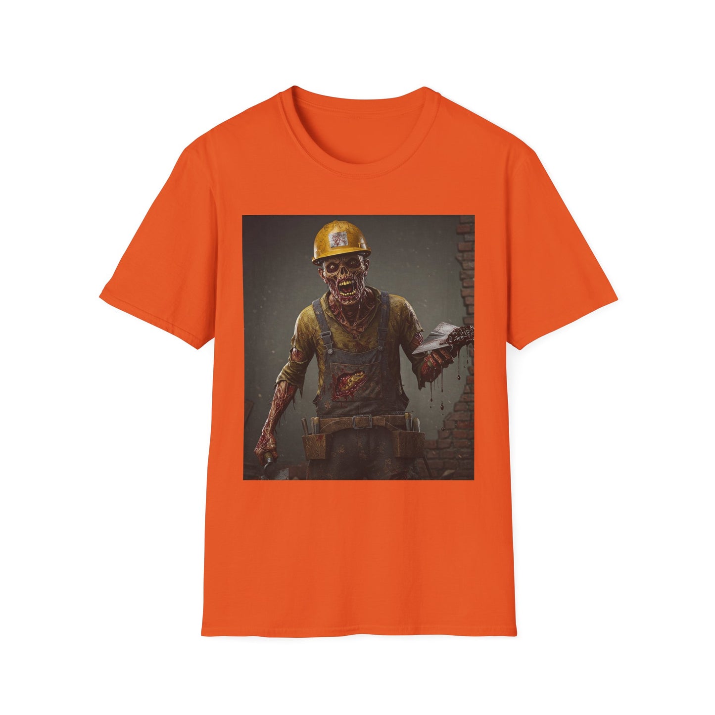 Zombie Construction Worker Unisex Softstyle T-Shirt