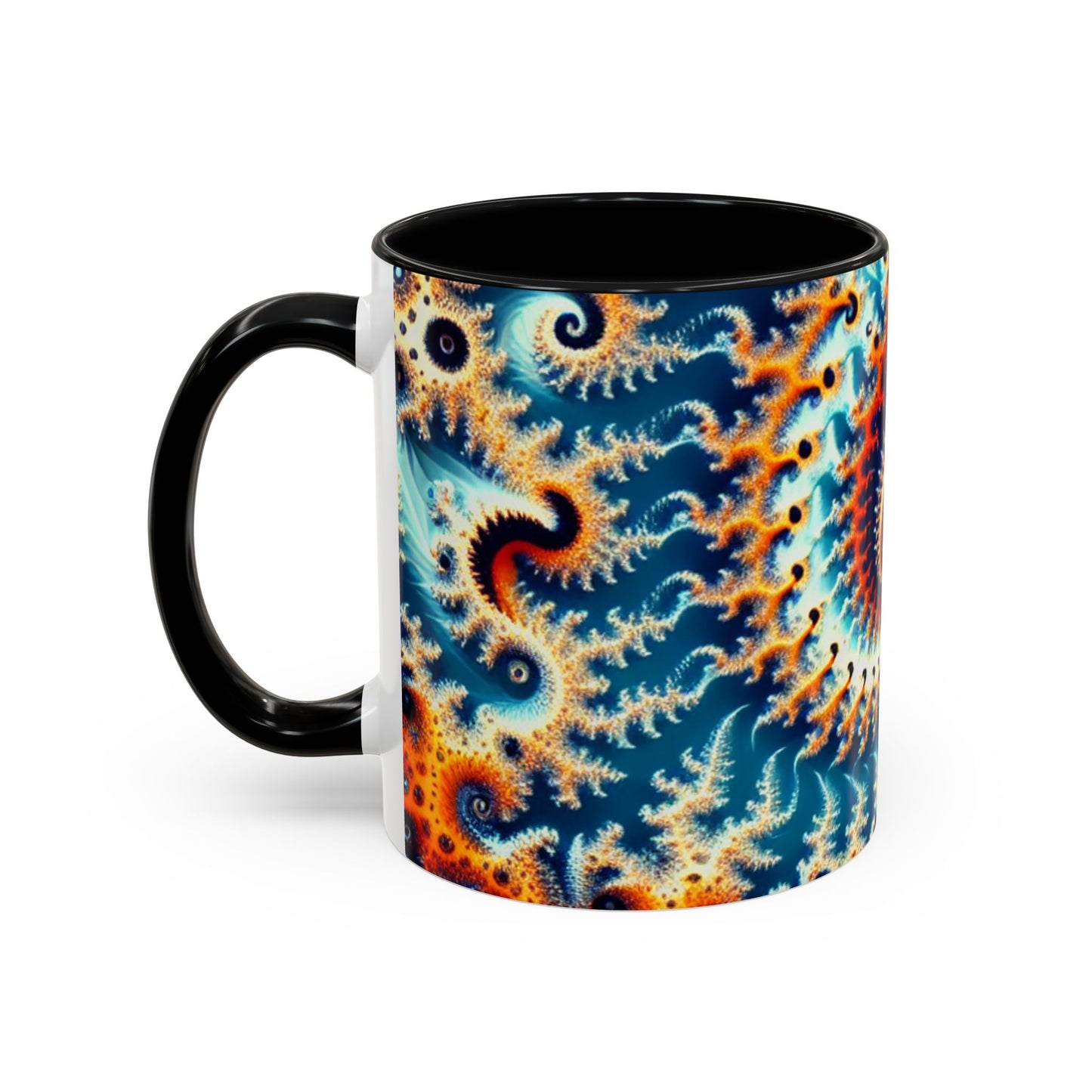 Vibrant Spiral Design Coffee Mug - 11/15oz Ceramic Accent Cup for Art Lovers