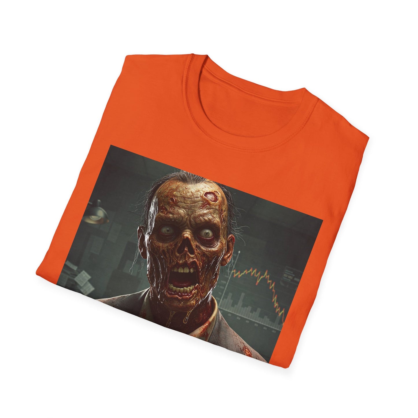 Zombie Businessman Unisex Softstyle T-Shirt | Spooky Halloween Apparel