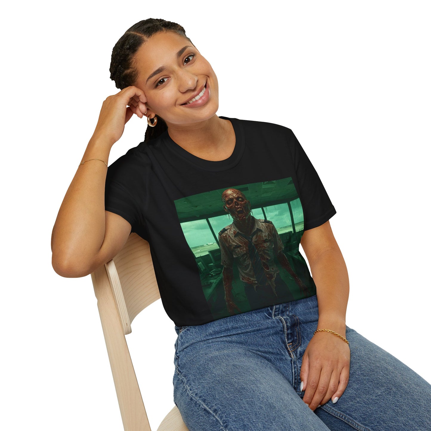 Unisex Softstyle Zombie Graphic Tee - Perfect for Halloween and Horror Fans