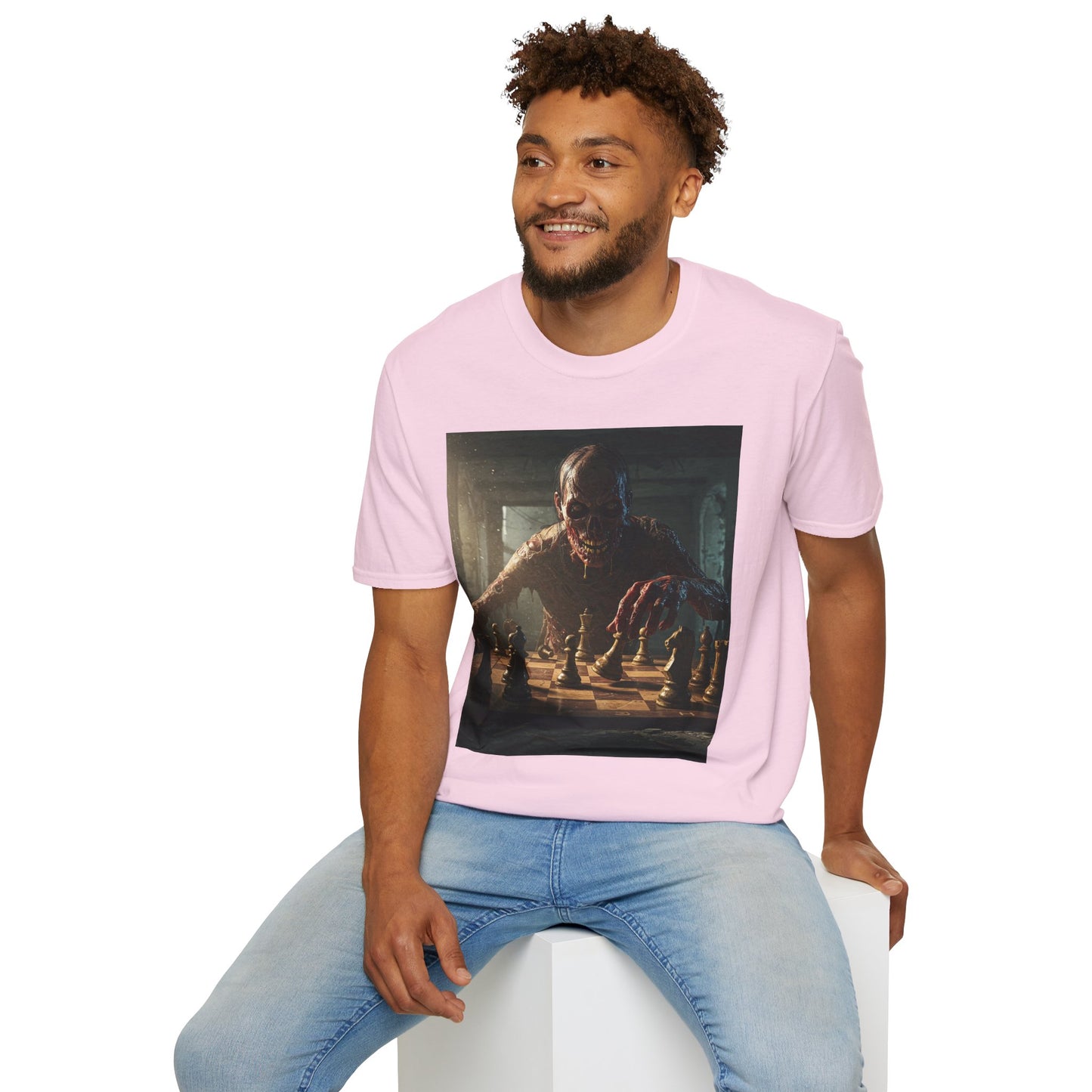 Vintage Chess Monster Unisex Softstyle T-Shirt - Perfect for Game Nights and Fantasy Fans