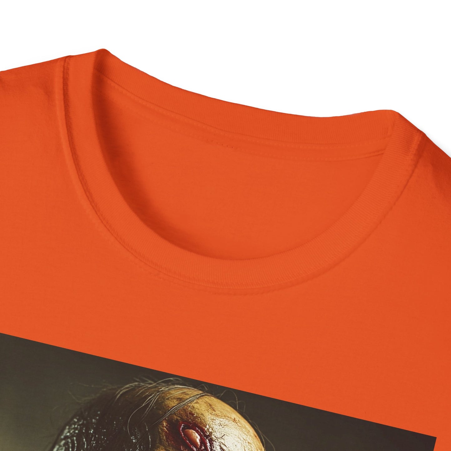 Apocalyptic Portrait Tee, bold, decaying zombie graphic