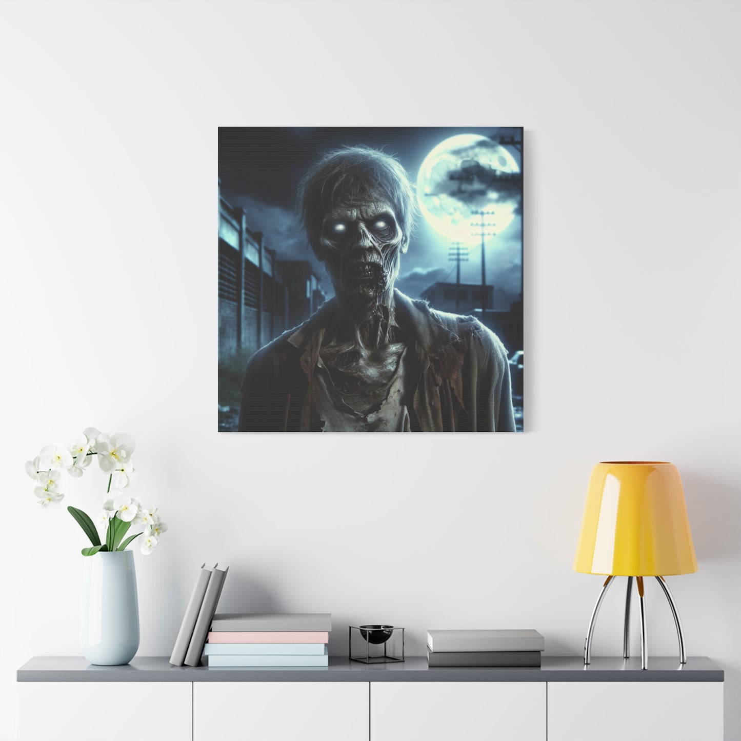 Zombie Wall Art Canvas - Spooky Home Decor