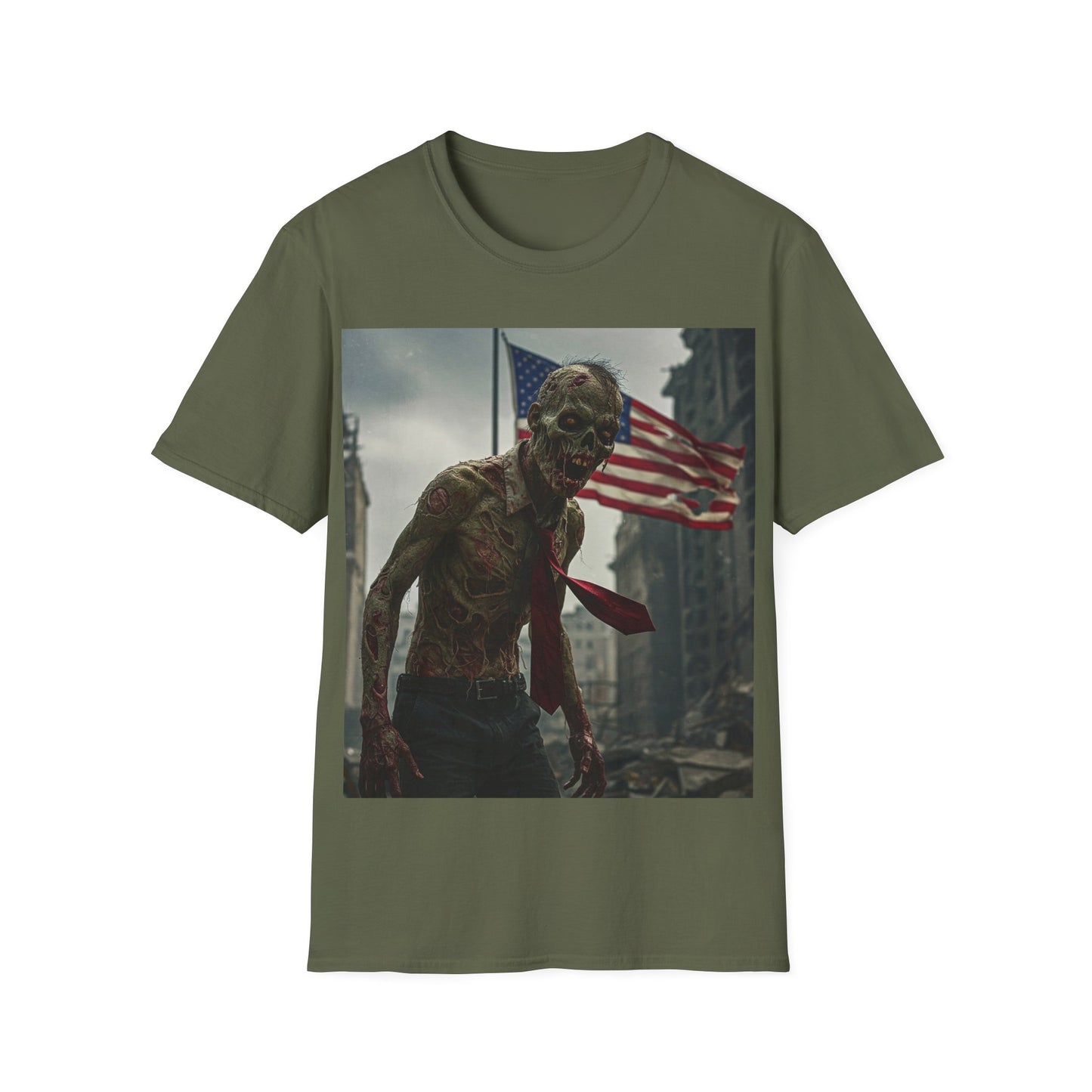 UK - Zombie Apocalypse Unisex Softstyle T-Shirt - Perfect for Halloween & Horror Fans