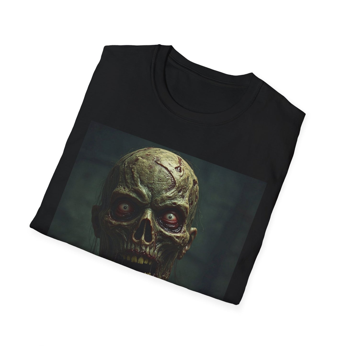 Apocalyptic Portrait Tee, bold, decaying zombie graphic