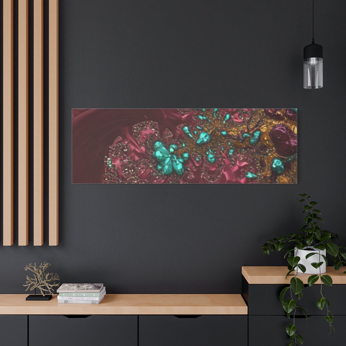 Abstract Art Canvas Print - Vibrant Fractal Design for Home Decor