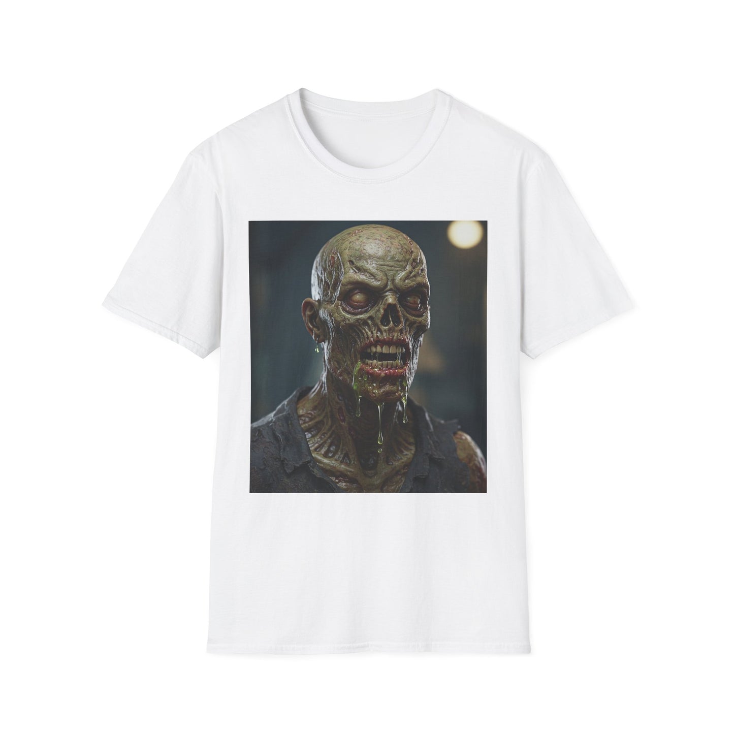 Unisex Softstyle Zombie Graphic Tee - Perfect for Halloween and Horror Fans