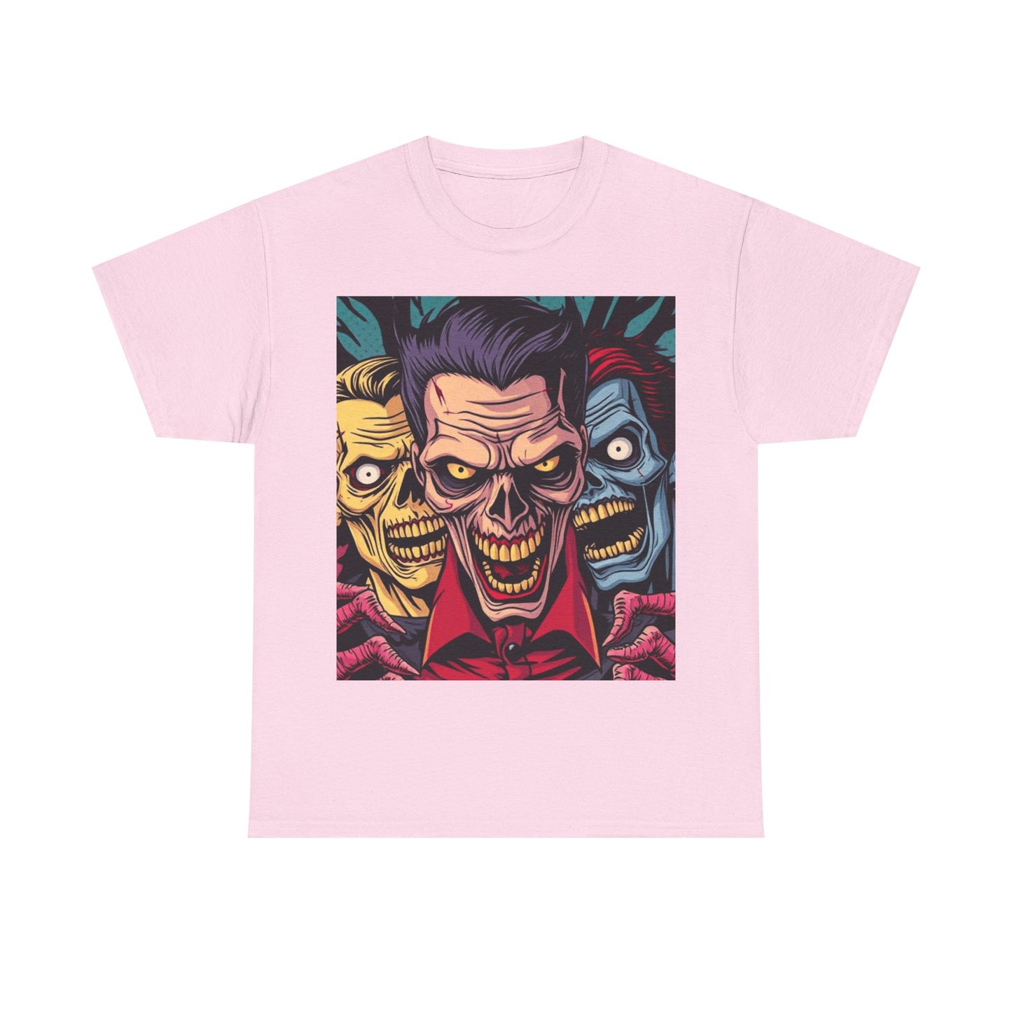 UK - Unisex Heavy Cotton Tee - Retro Horror Skull Art