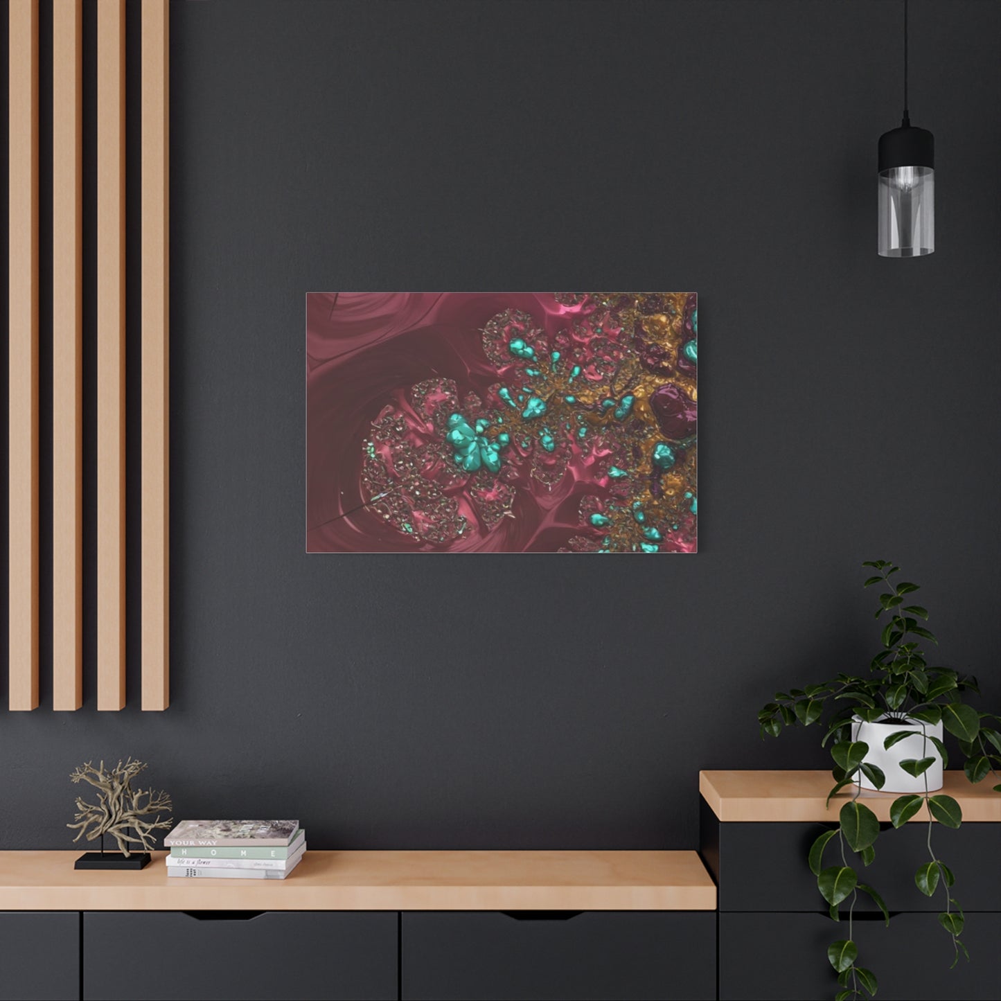 Abstract Art Canvas Print - Vibrant Fractal Design for Home Decor