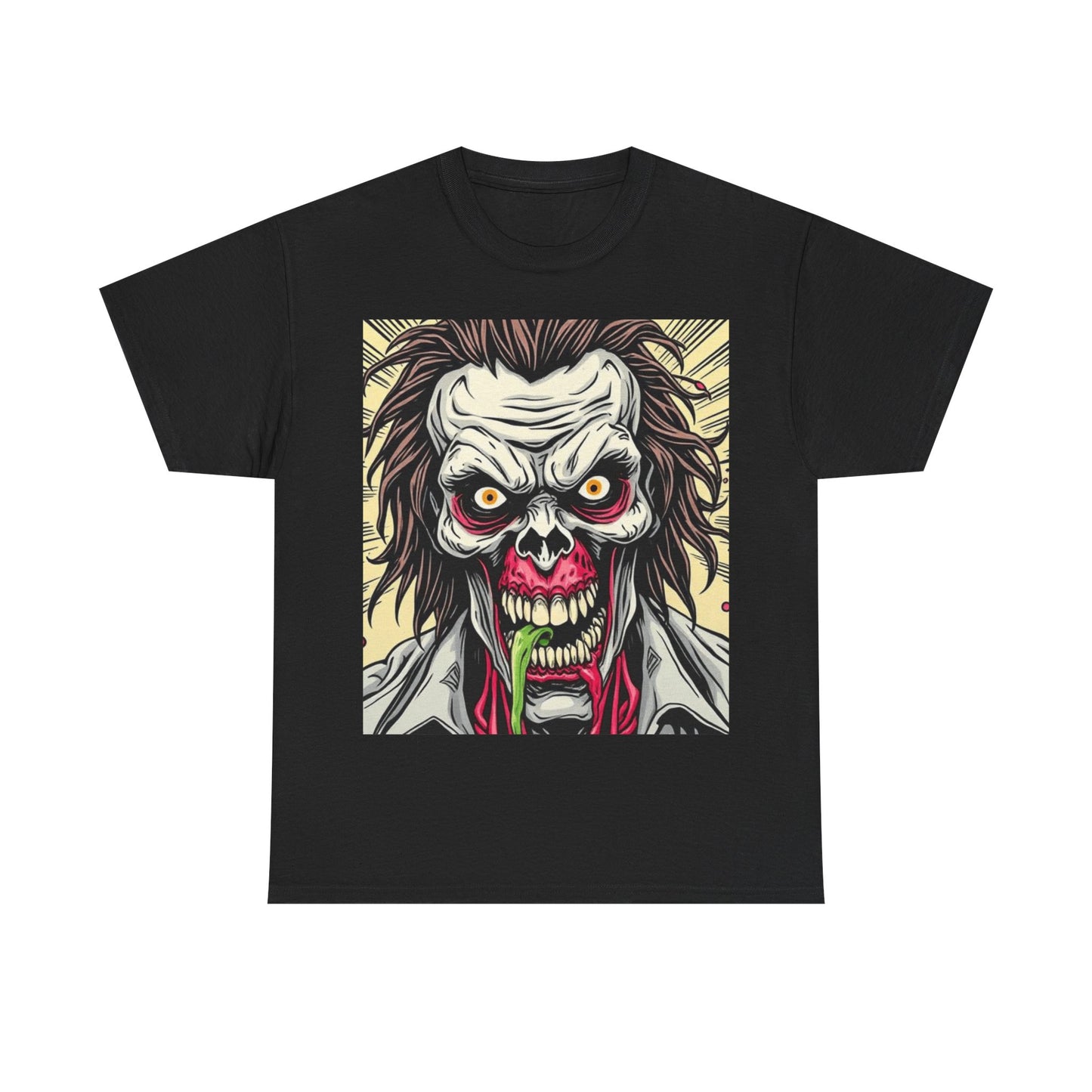 UK - Zombie Graphic Unisex Heavy Cotton Tee - Spooky Horror Shirt