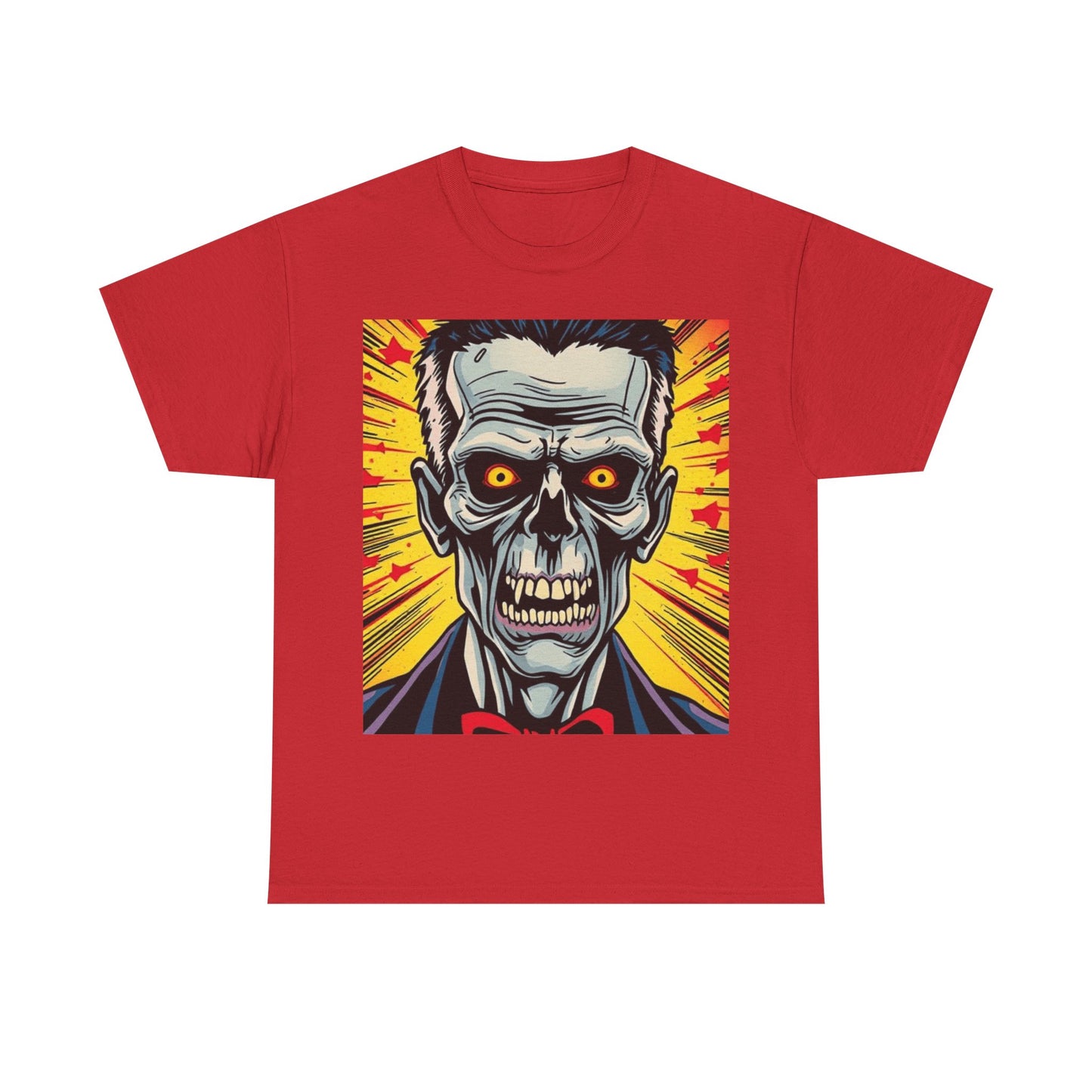 UK - Spooky Vintage Skull Tee - Unisex Heavy Cotton T-Shirt