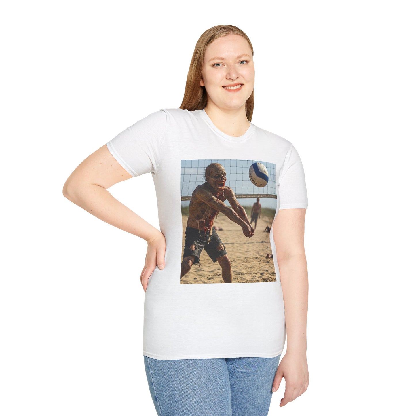 Beach Volleyball Unisex Softstyle T-Shirt - Perfect for Summer Fun and Sports Lovers