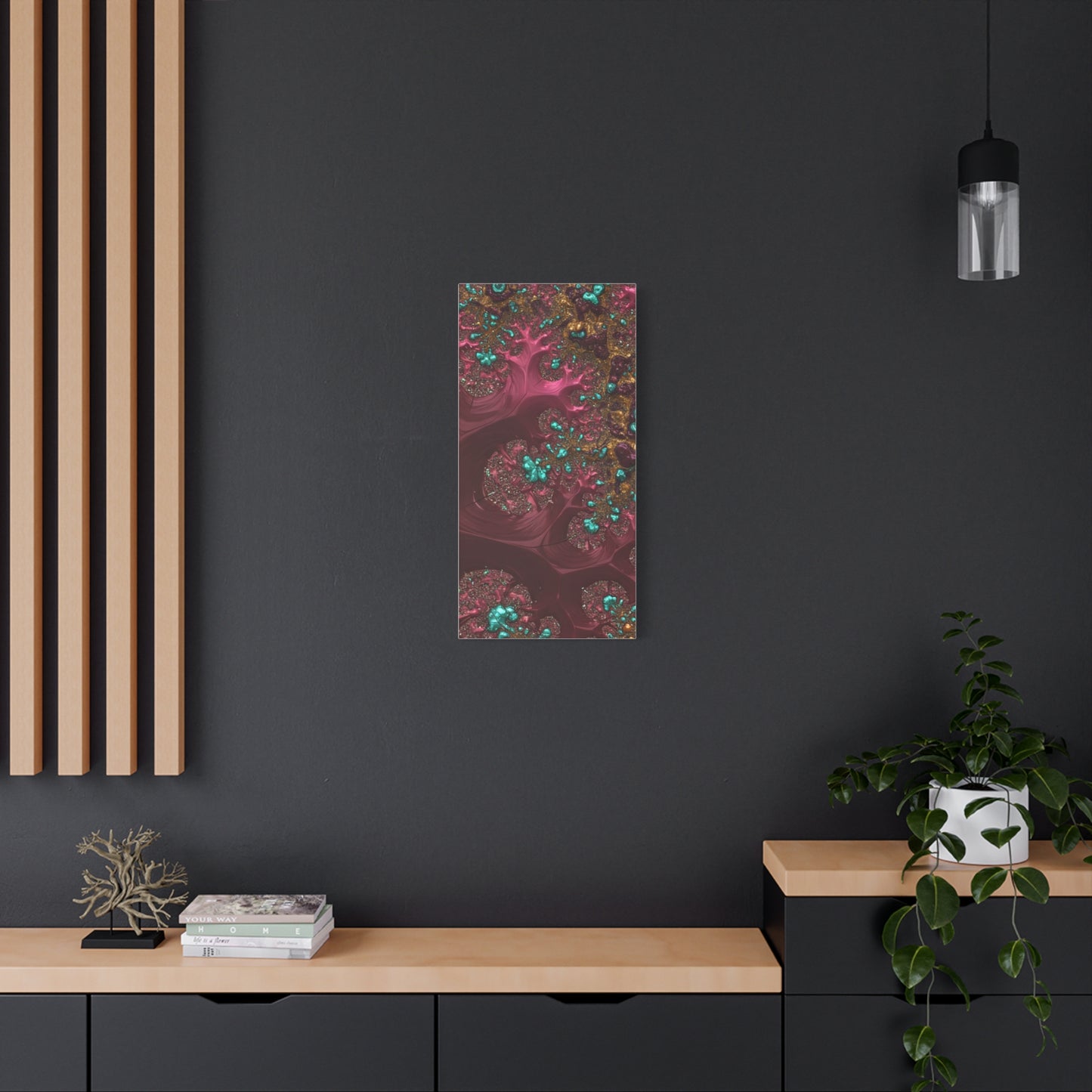 Abstract Art Canvas Print - Vibrant Fractal Design for Home Decor