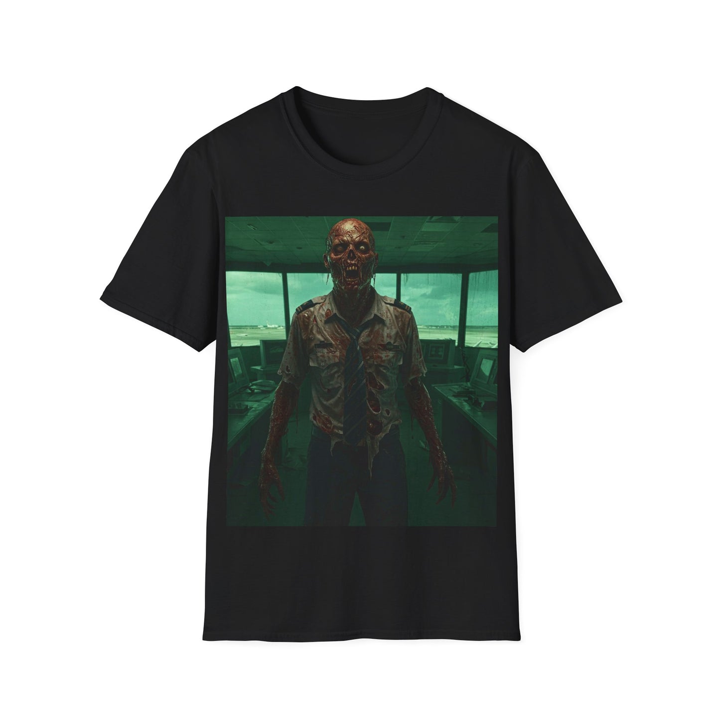 UK - Unisex Softstyle Zombie Graphic Tee - Perfect for Halloween and Horror Fans
