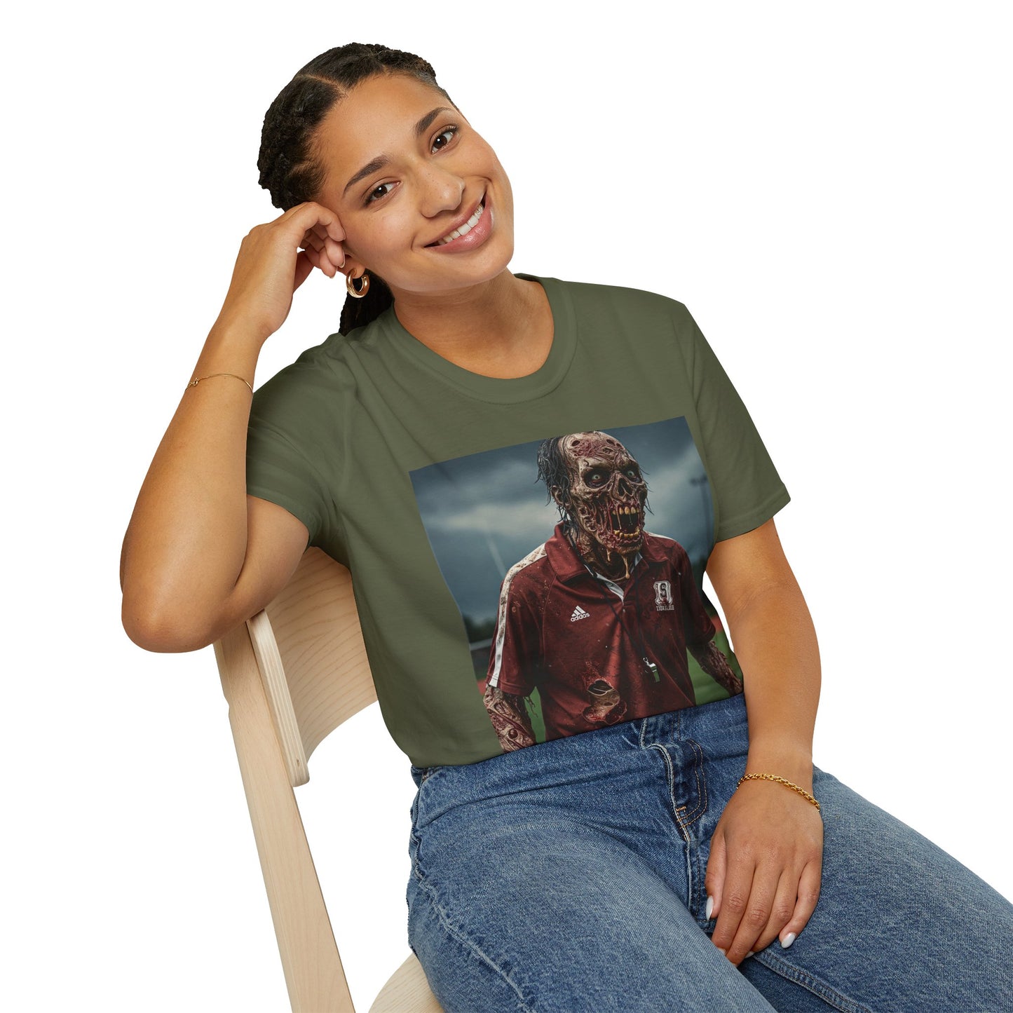 Zombie Horror Unisex Softstyle T-Shirt - Perfect for Halloween and Casual Wear