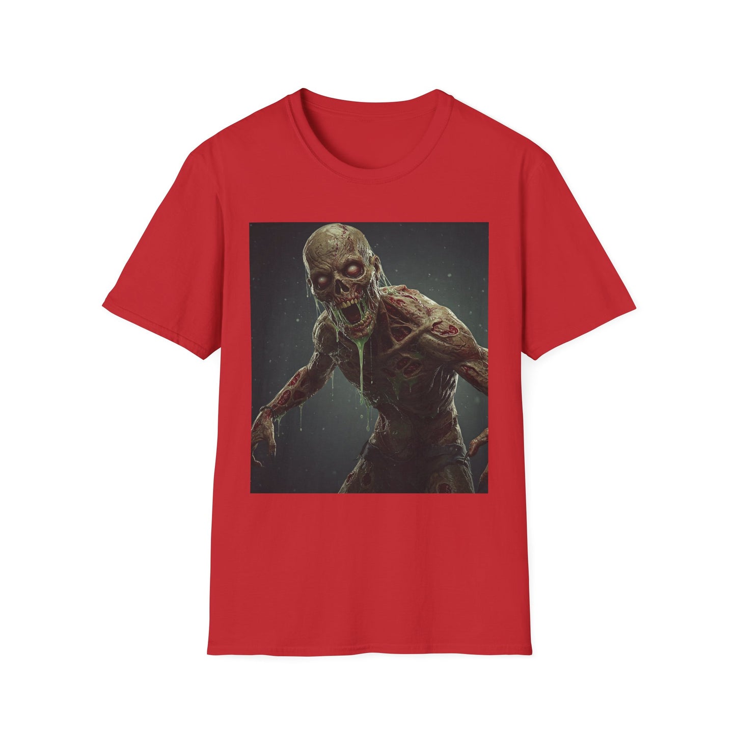 Apocalyptic Portrait Tee, bold, decaying zombie graphic