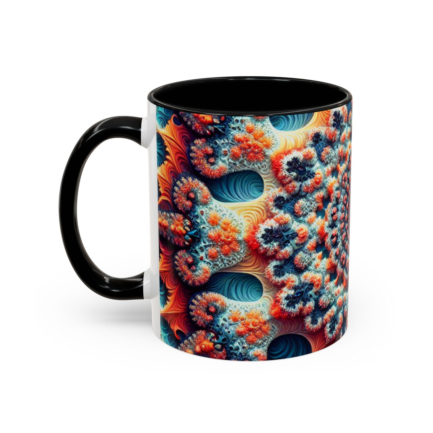 Vibrant Kaleidoscope Accent Coffee Mug - 11oz & 15oz