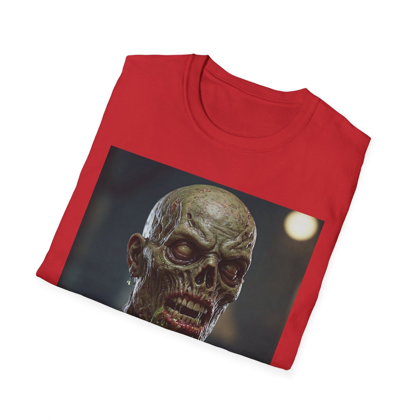 Unisex Softstyle Zombie Graphic Tee - Perfect for Halloween and Horror Fans