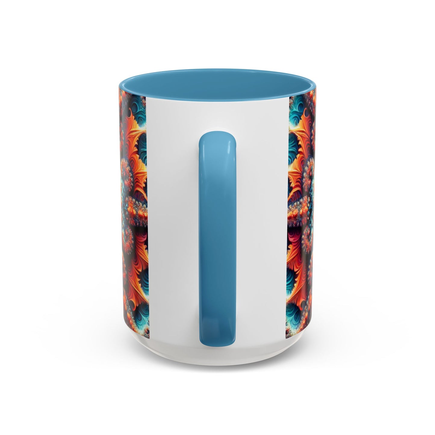 Vibrant Kaleidoscope Accent Coffee Mug - 11oz & 15oz