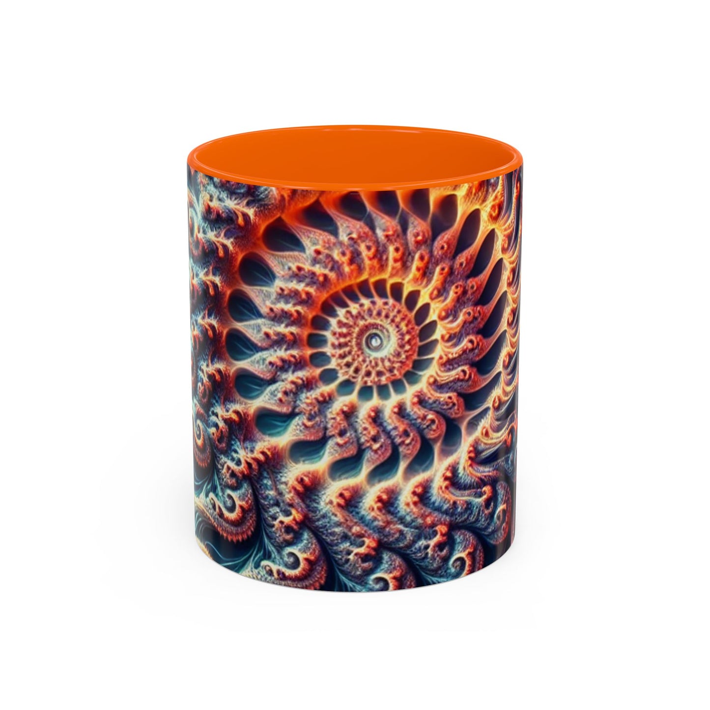 UK - Fractal Art Accent Coffee Mug - Vibrant Design for Home or Office