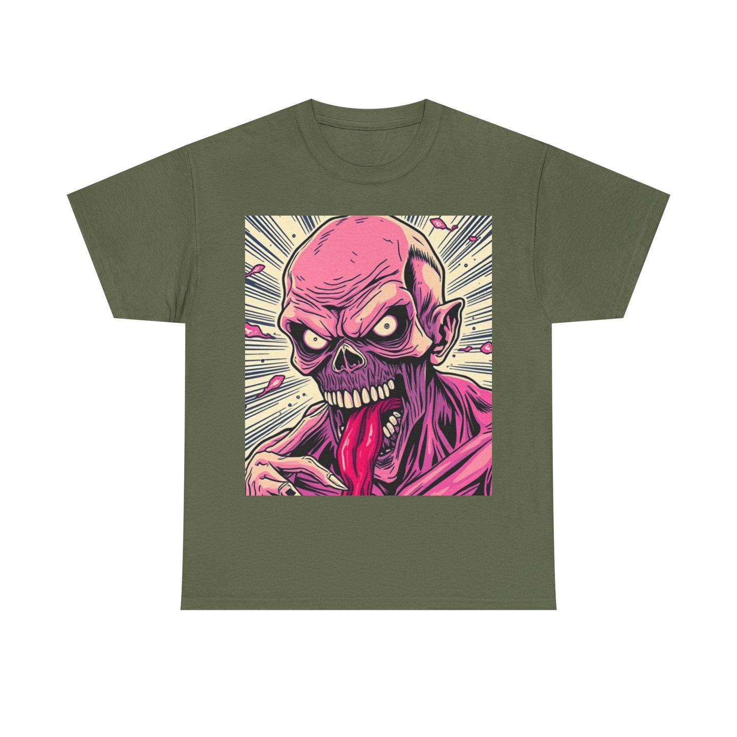 UK - Zombie Graphic Unisex Heavy Cotton Tee - Spooky Halloween Apparel