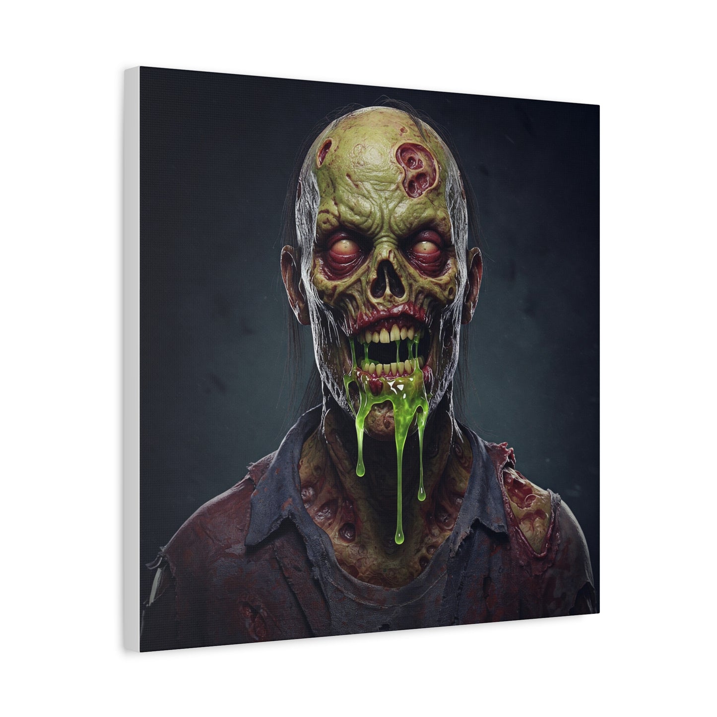 Zombie Art Canvas Wall Decoration - Spooky Halloween Home Decor