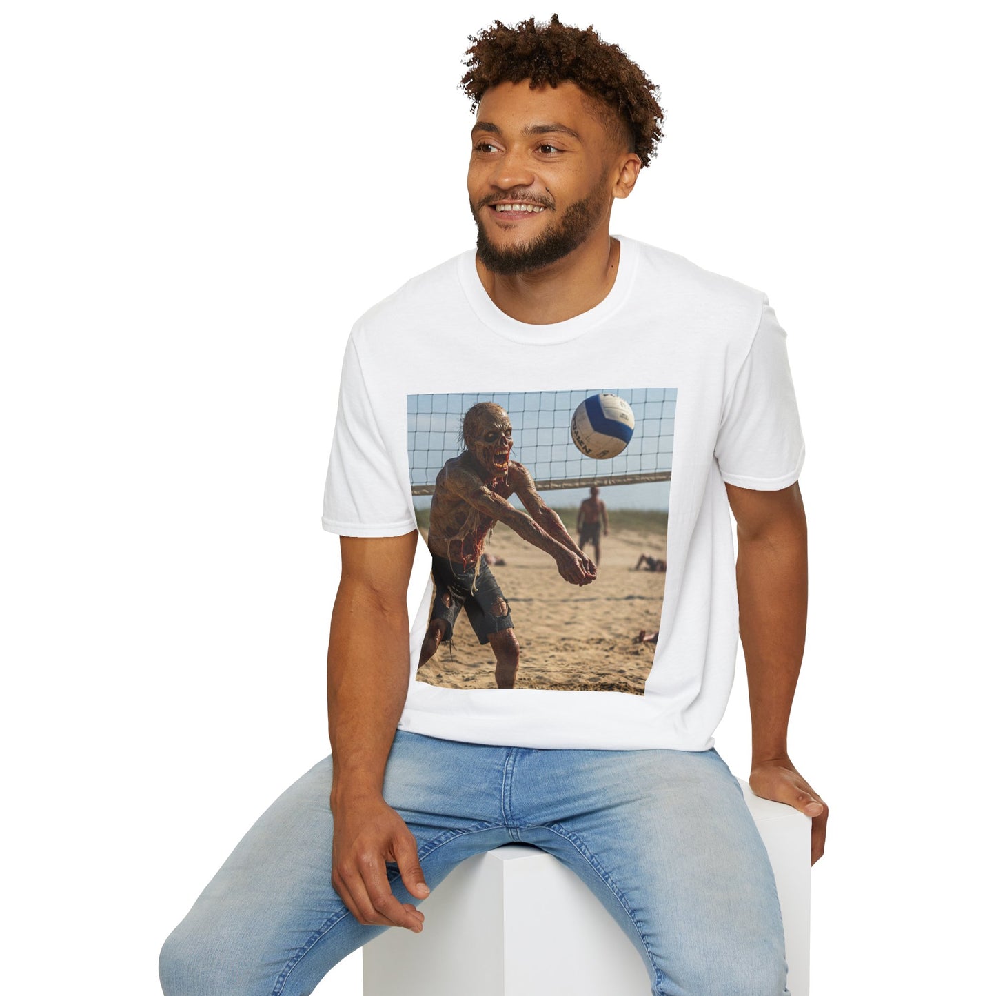 Beach Volleyball Unisex Softstyle T-Shirt - Perfect for Summer Fun and Sports Lovers