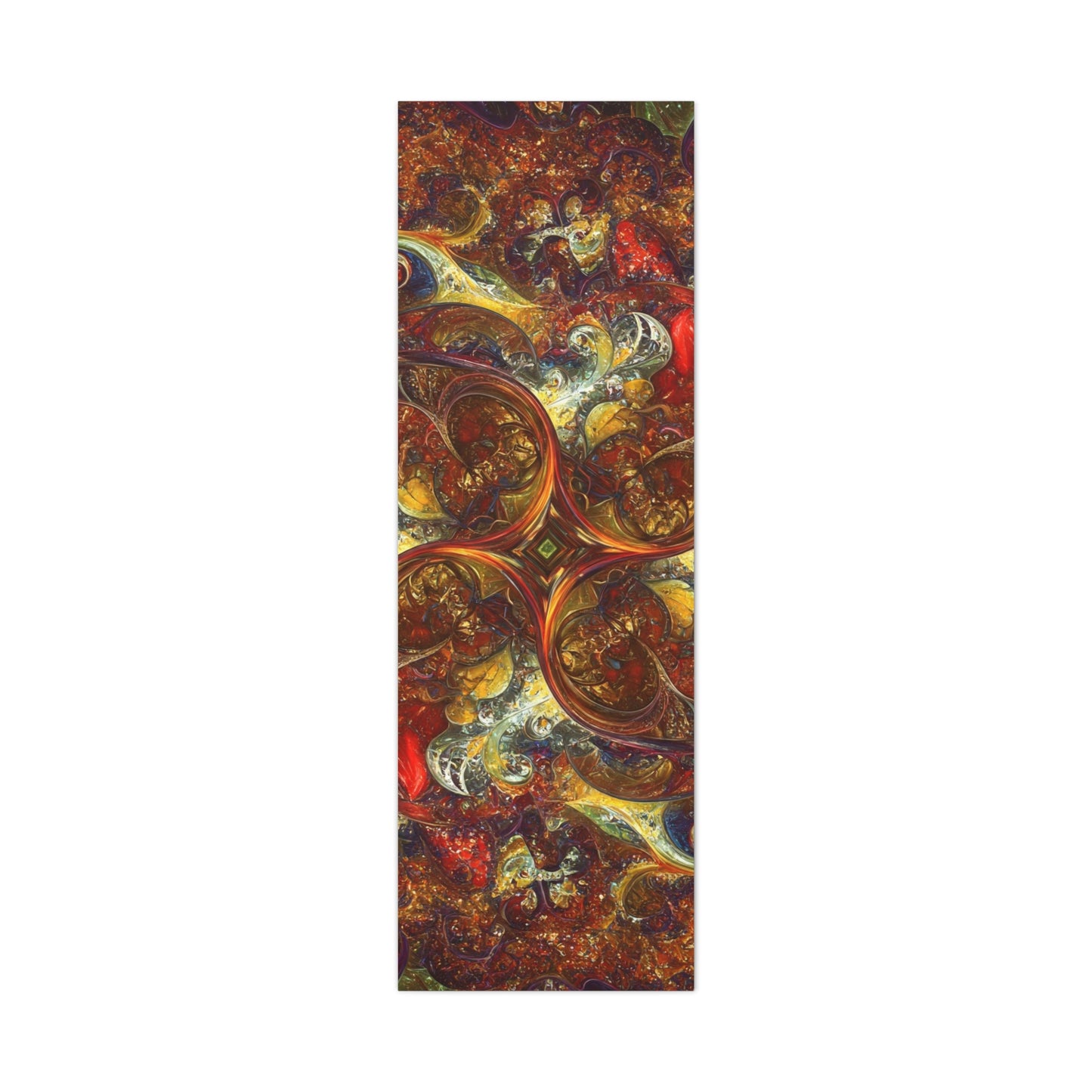 Abstract Art Matte Canvas Wall Decor - Vibrant Fractal Design, Colorful Home Accent