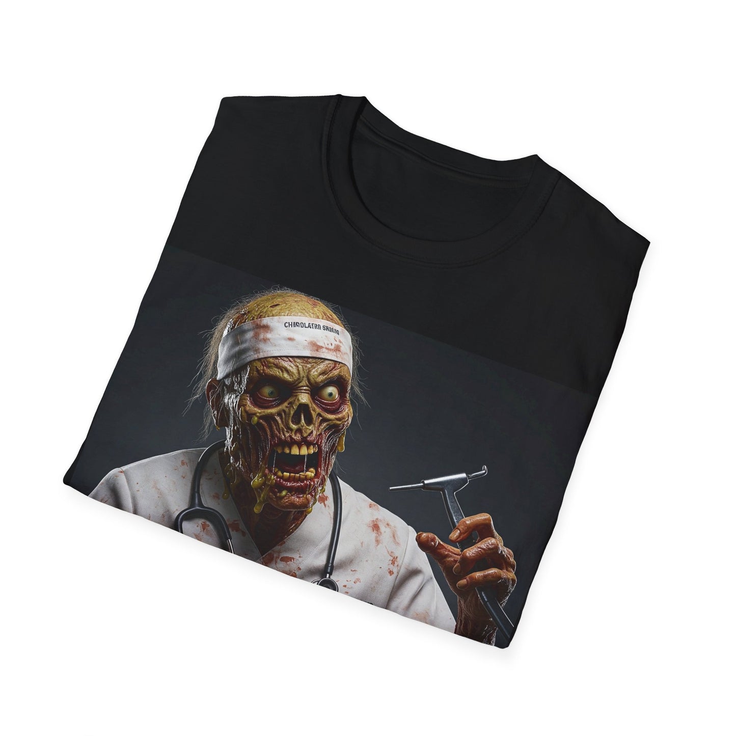 UK - Zombie Doctor Unisex Softstyle T-Shirt - Perfect for Halloween & Horror Fans