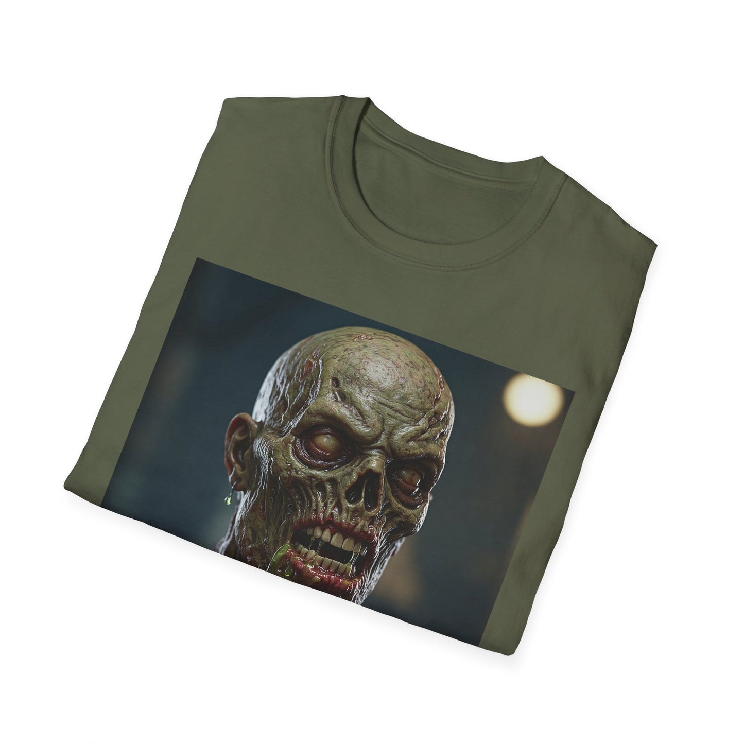Unisex Softstyle Zombie Graphic Tee - Perfect for Halloween and Horror Fans