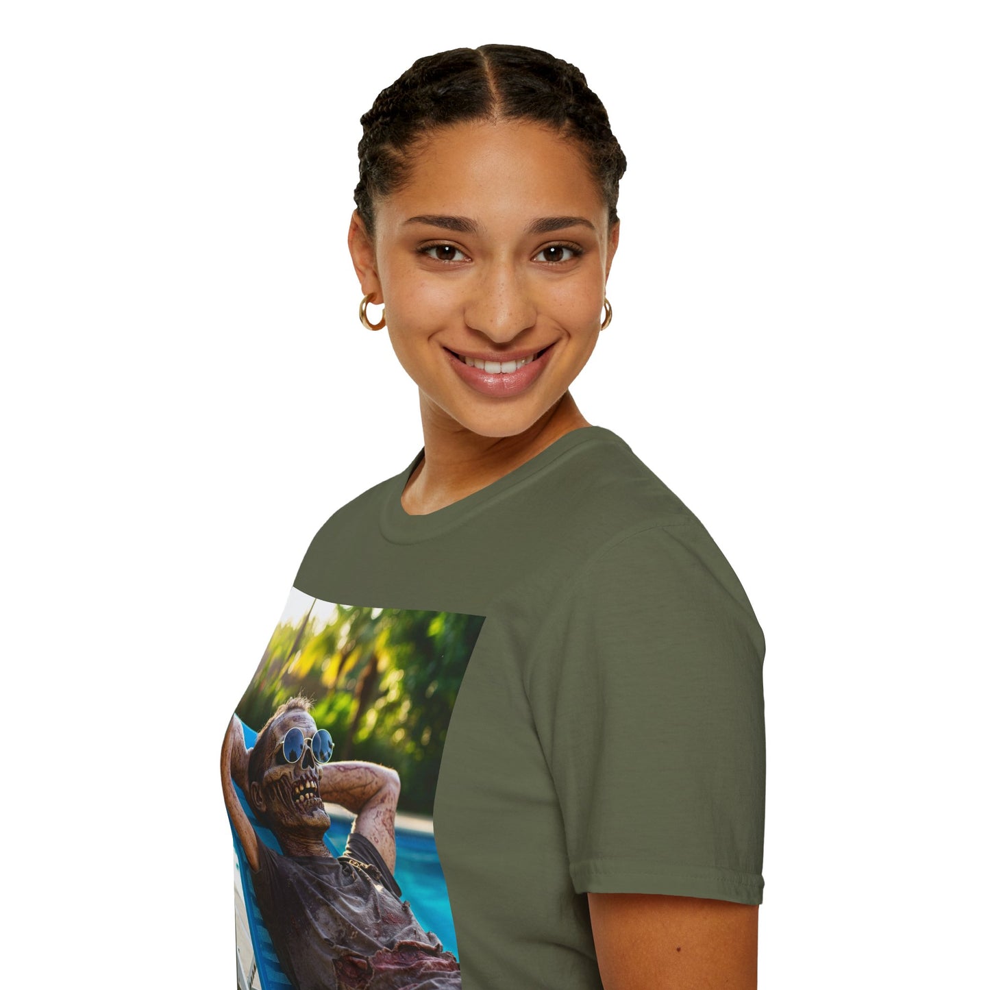 Chillin' Zombie Unisex Softstyle T-Shirt | Halloween Apparel