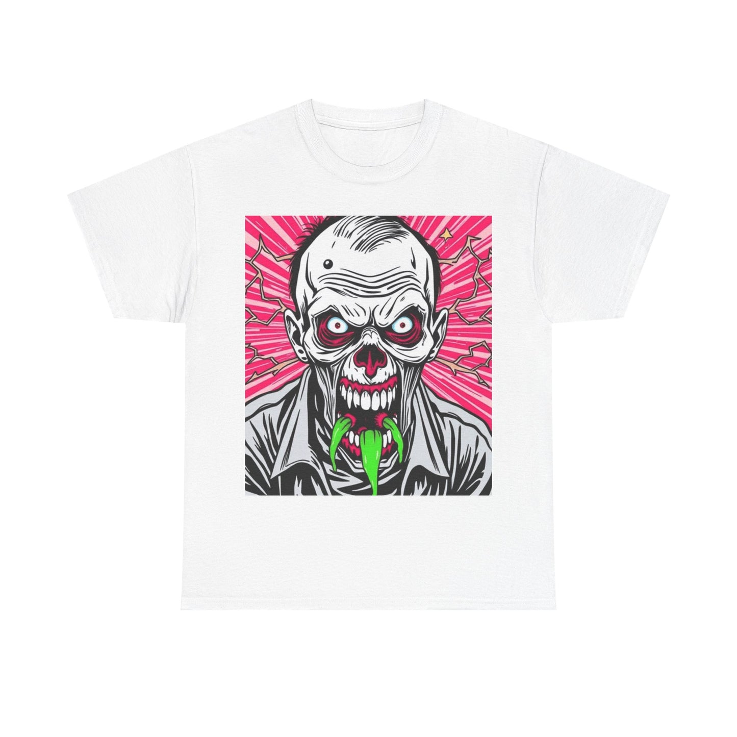 UK - Graphic Horror Tee - Unisex Cotton Shirt with Zombie Design