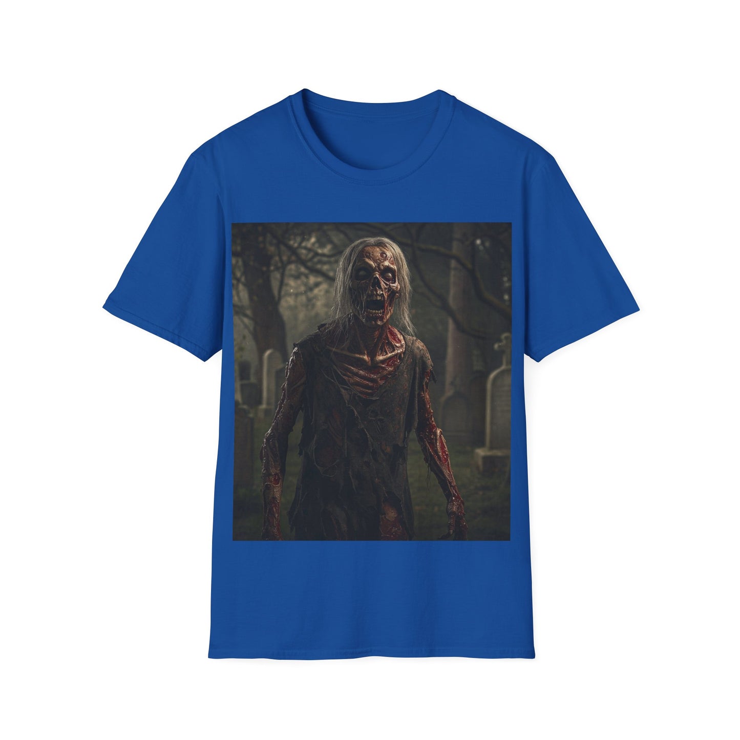 UK - Zombie Horror Apocalyptic Portrait Tee, bold, decaying zombie graphic