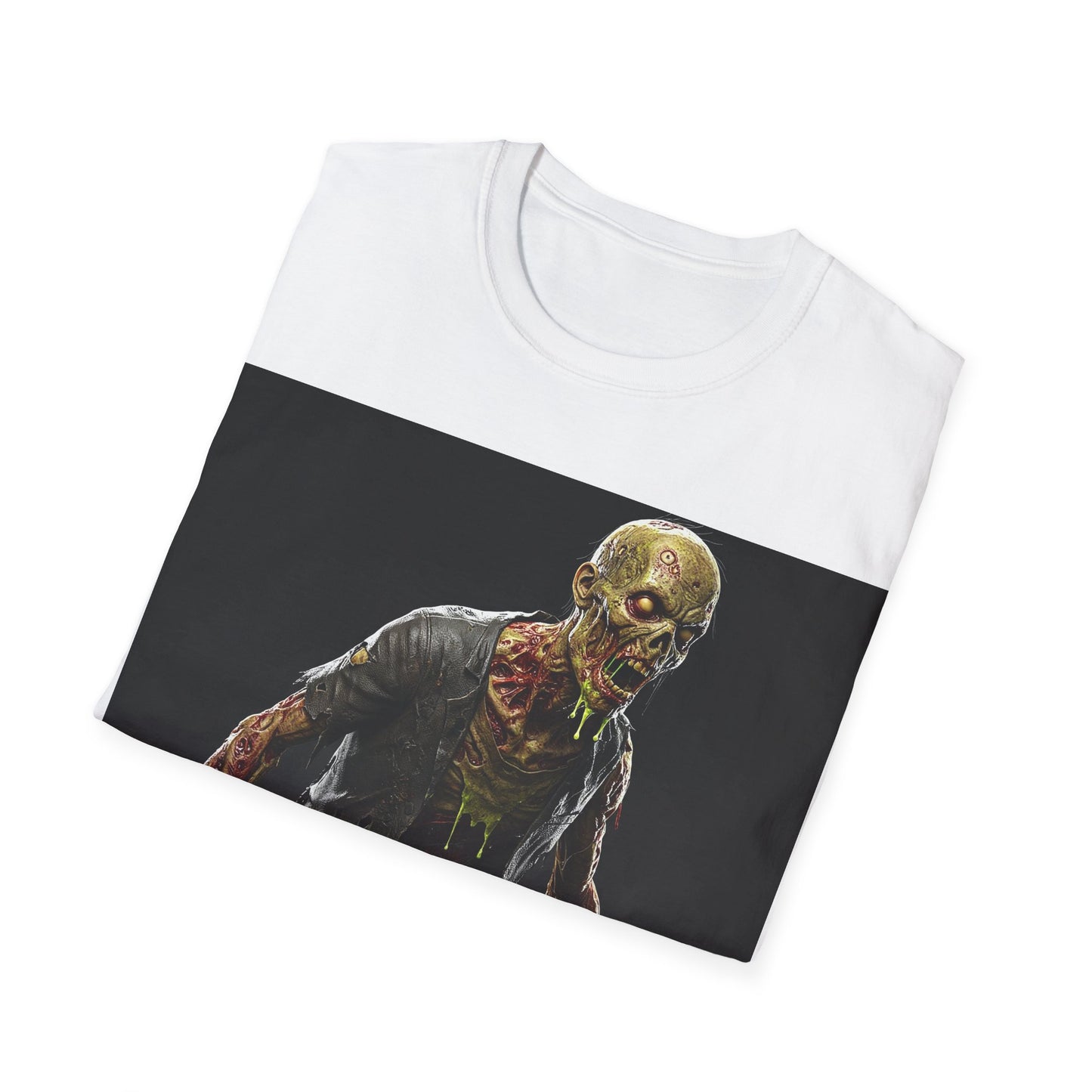 UK - Zombie Graphic Unisex Softstyle T-Shirt | Perfect for Halloween and Horror Fans