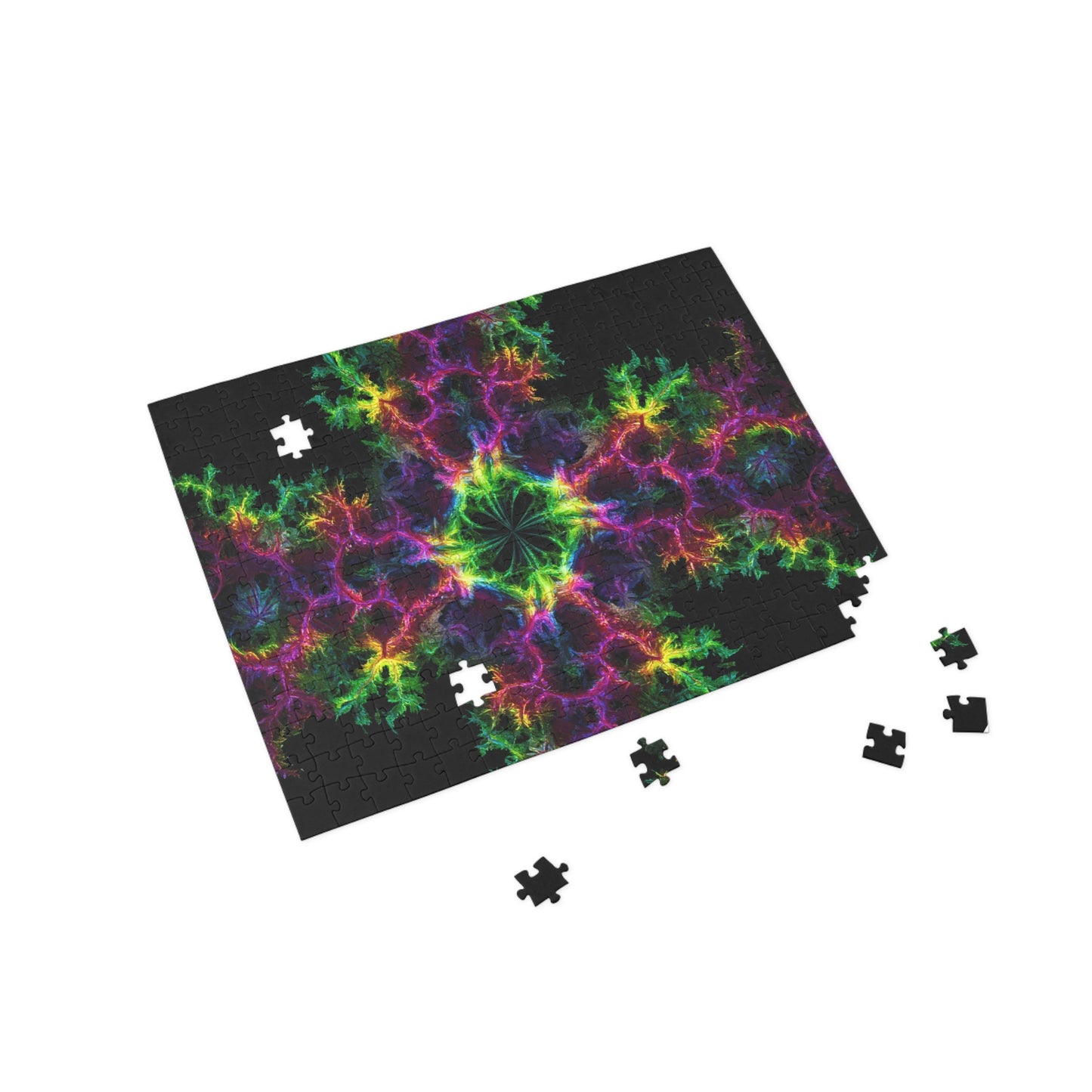 Colorful Fractal Art Puzzle - 1000-Piece Jigsaw for Mindfulness & Fun