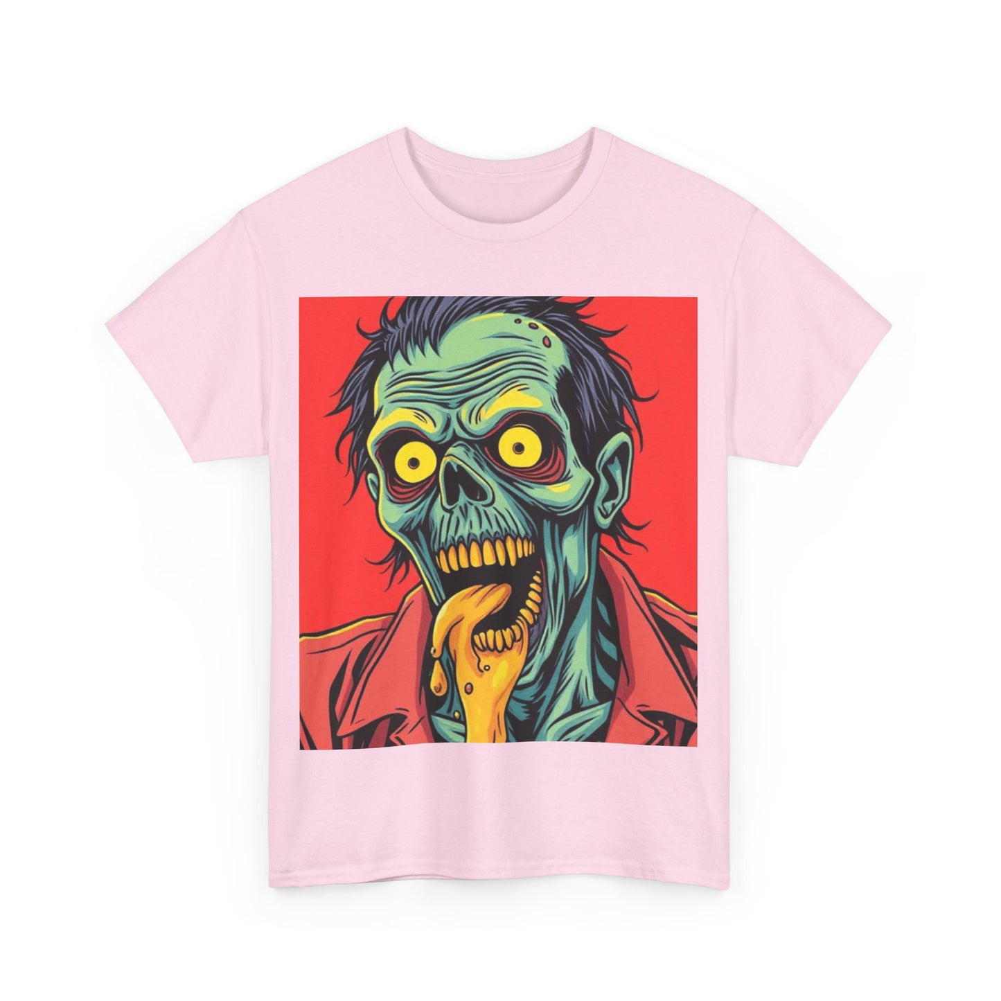 UK - Zombie Graphic Unisex Heavy Cotton Tee - Spooky Halloween Shirt