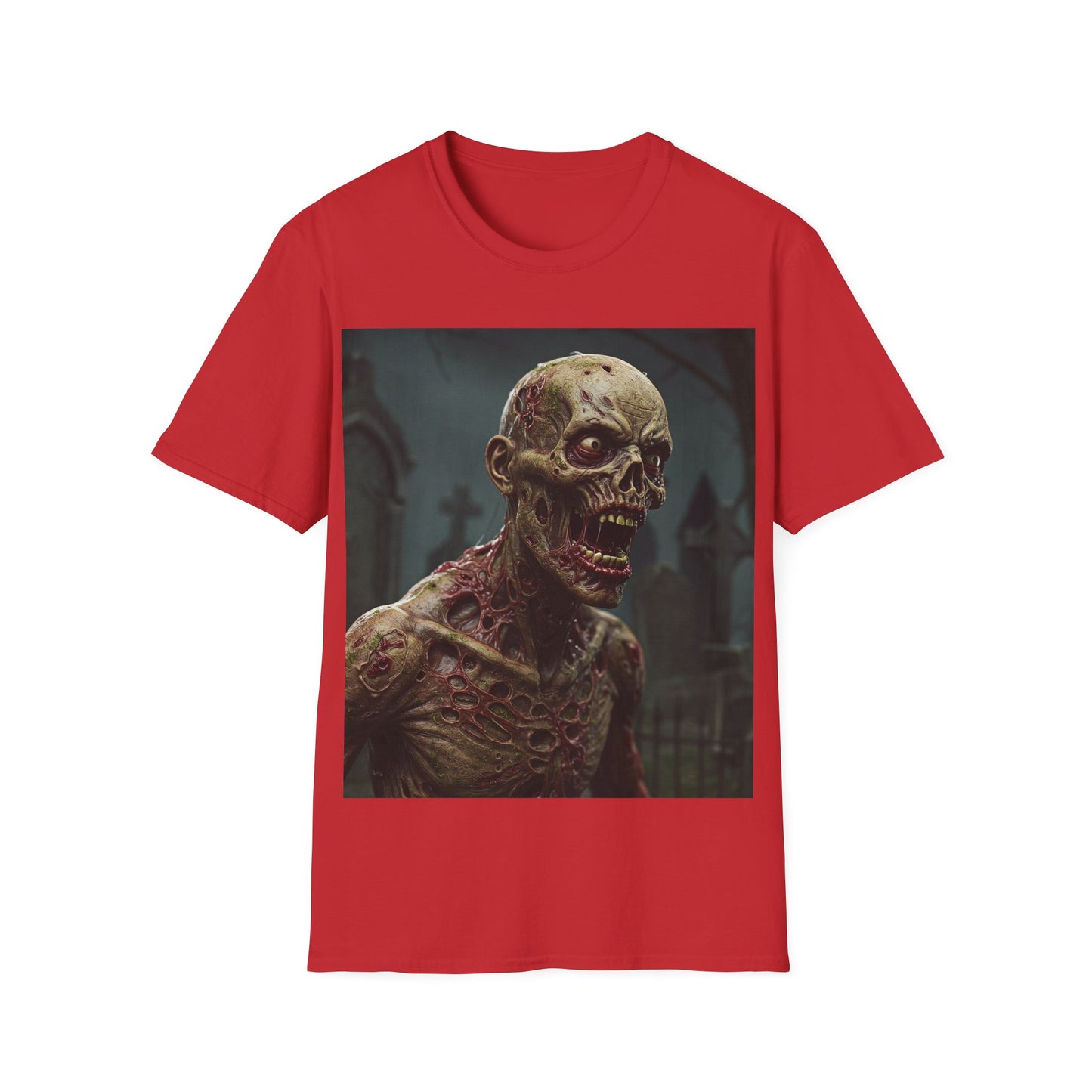 UK - Creepy Zombie Graphic Unisex Softstyle T-Shirt