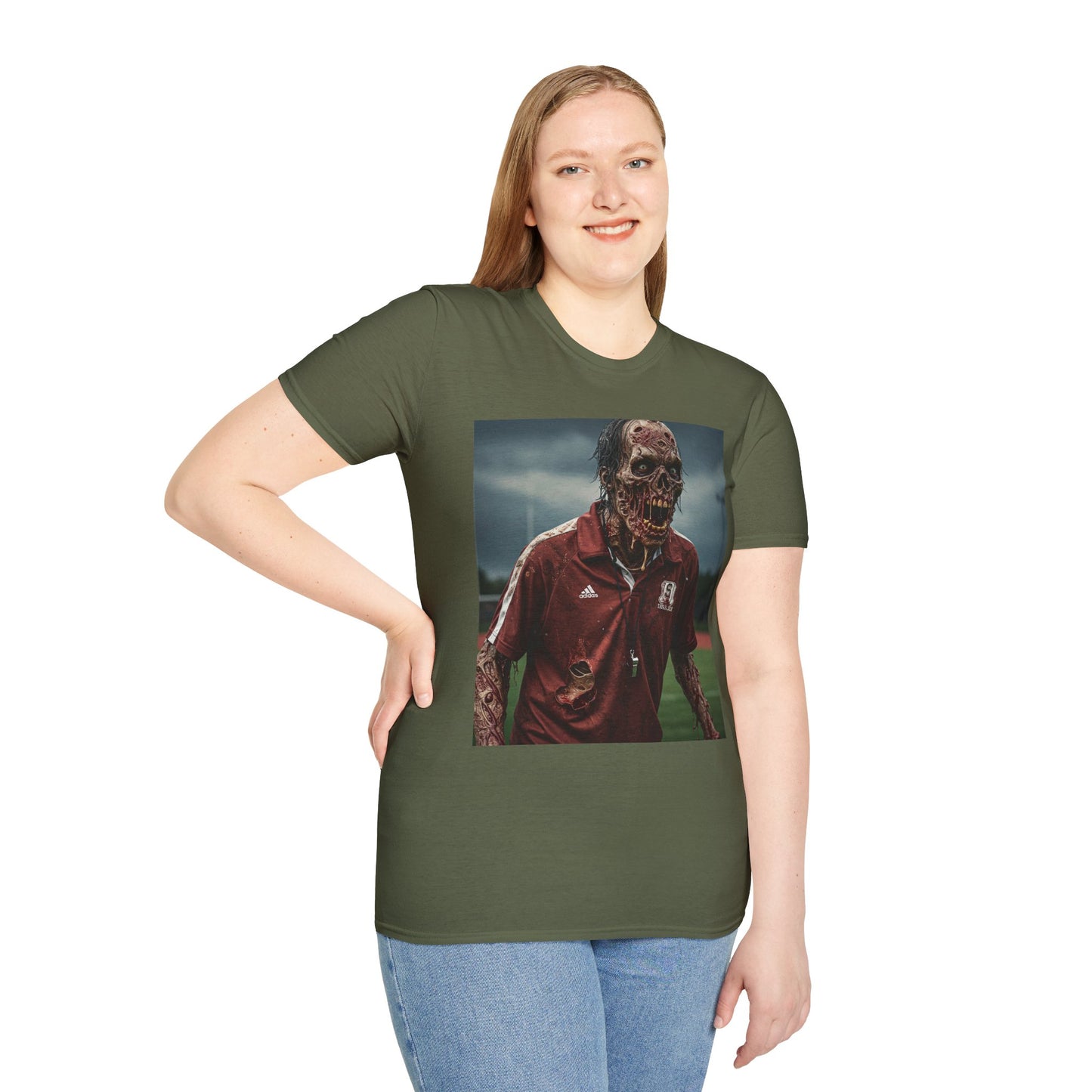 Zombie Horror Unisex Softstyle T-Shirt - Perfect for Halloween and Casual Wear